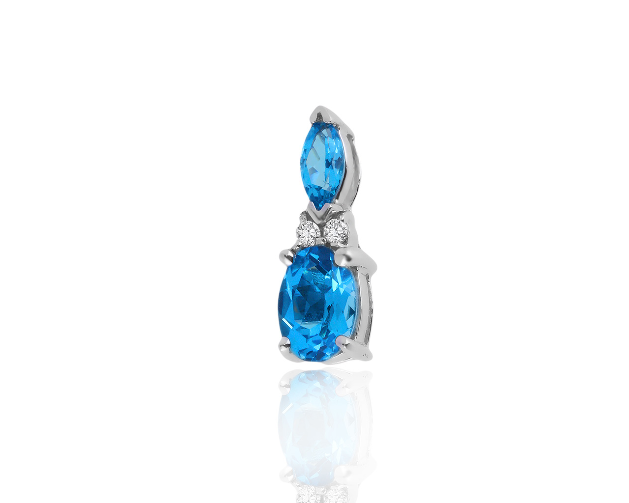 Изумительный золотой кулон с топазами 0.82ct 180419/2