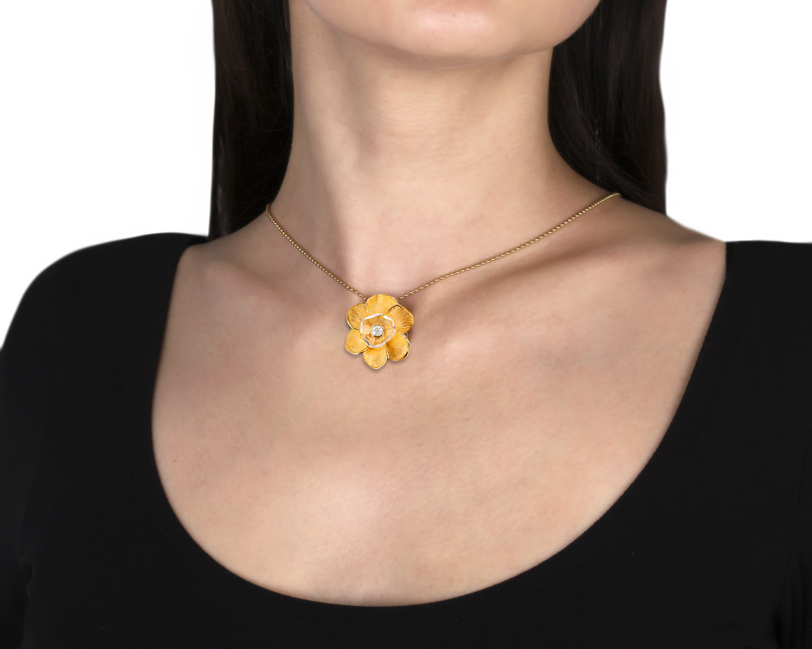 Оригинальный золотой кулон Carrera y Carrera Gardenia