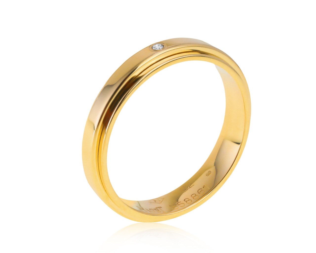 Оригинальное золотое кольцо с бриллиантом 0.02ct Piaget Possession
