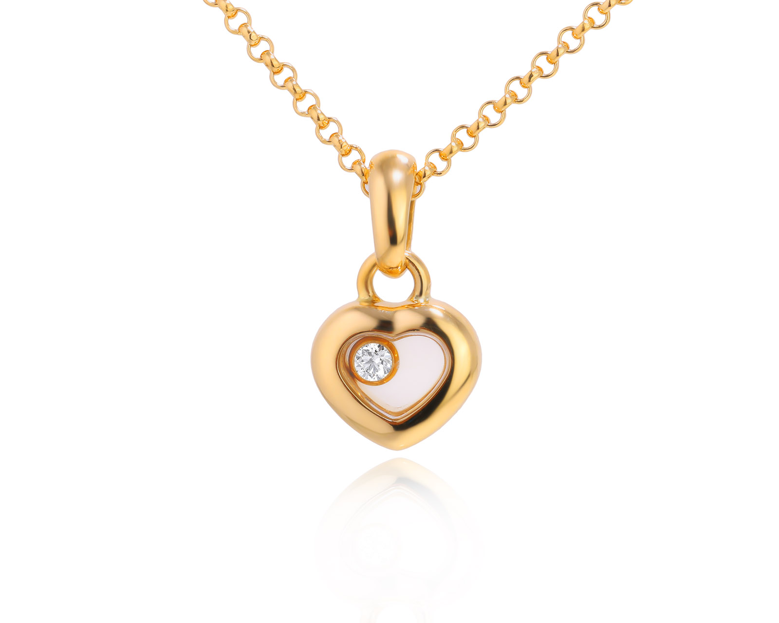Оригинальный золотой кулон Chopard Happy Diamonds 120225/3