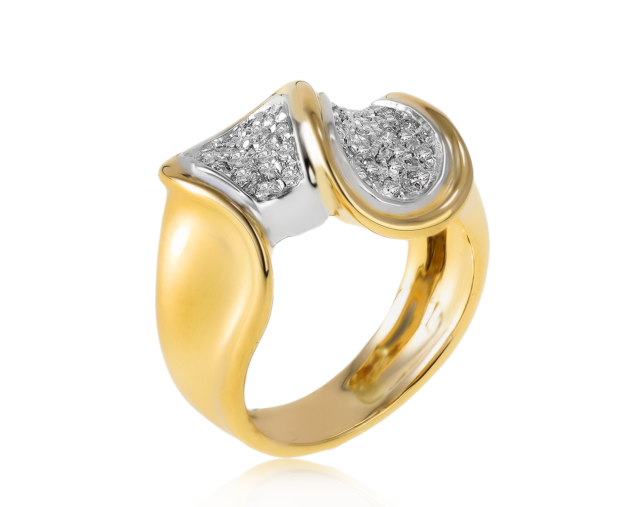 Итальянское золотое кольцо с бриллиантами 0.22ct 260121/9