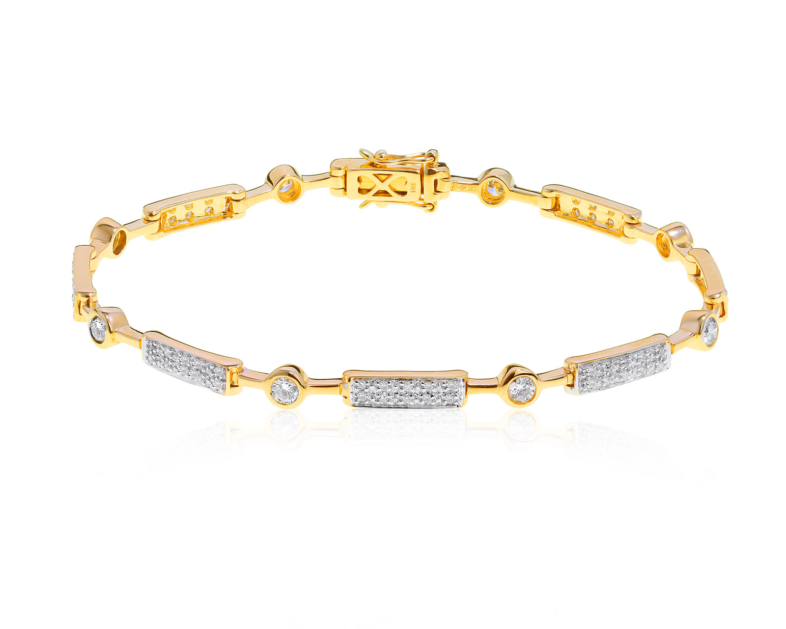 Безупречный золотой браслет с бриллиантами 1.27ct 251021/3