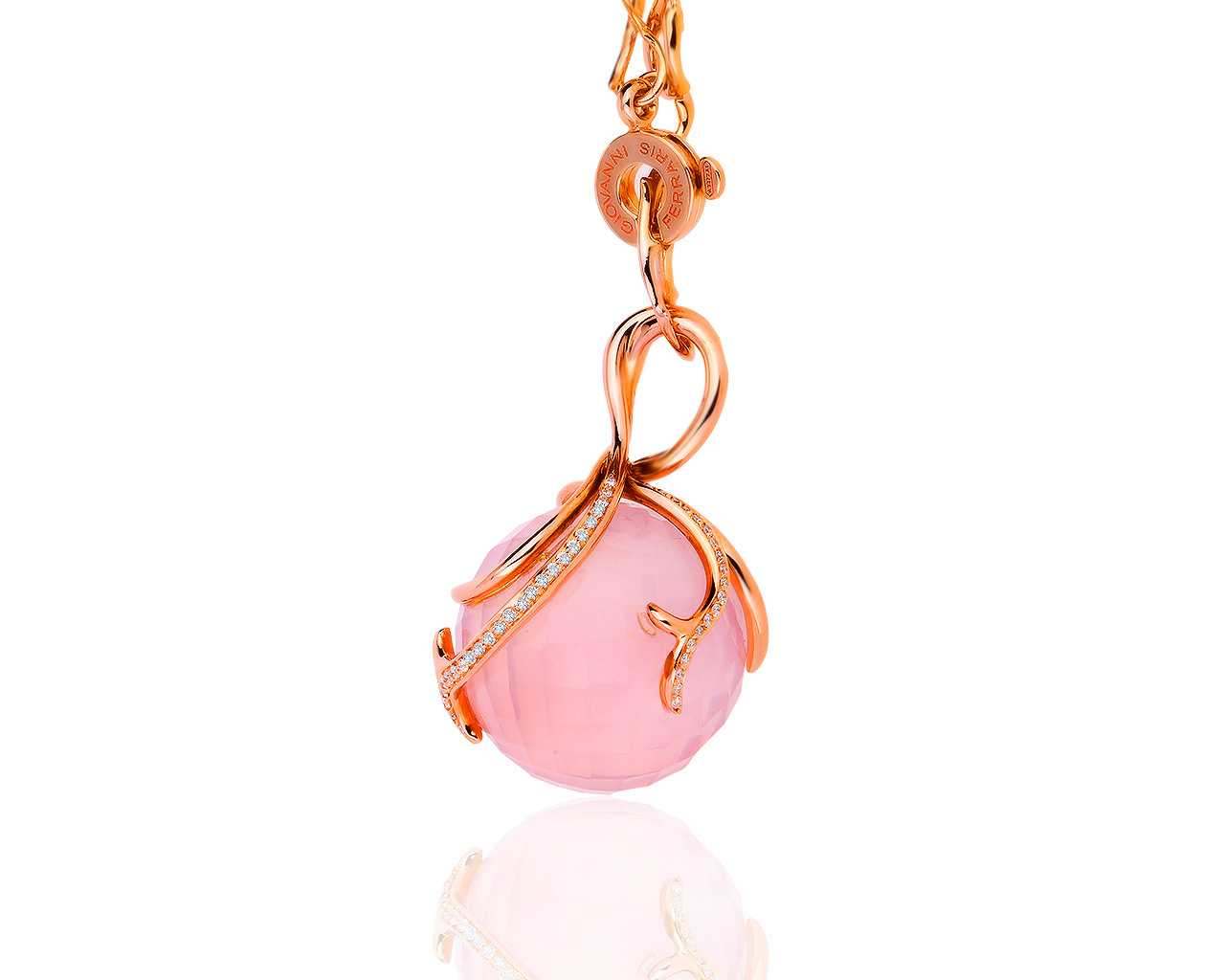 Оригинальное золотое колье с кварцем 88.61ct Giovanni Ferraris 031019/4