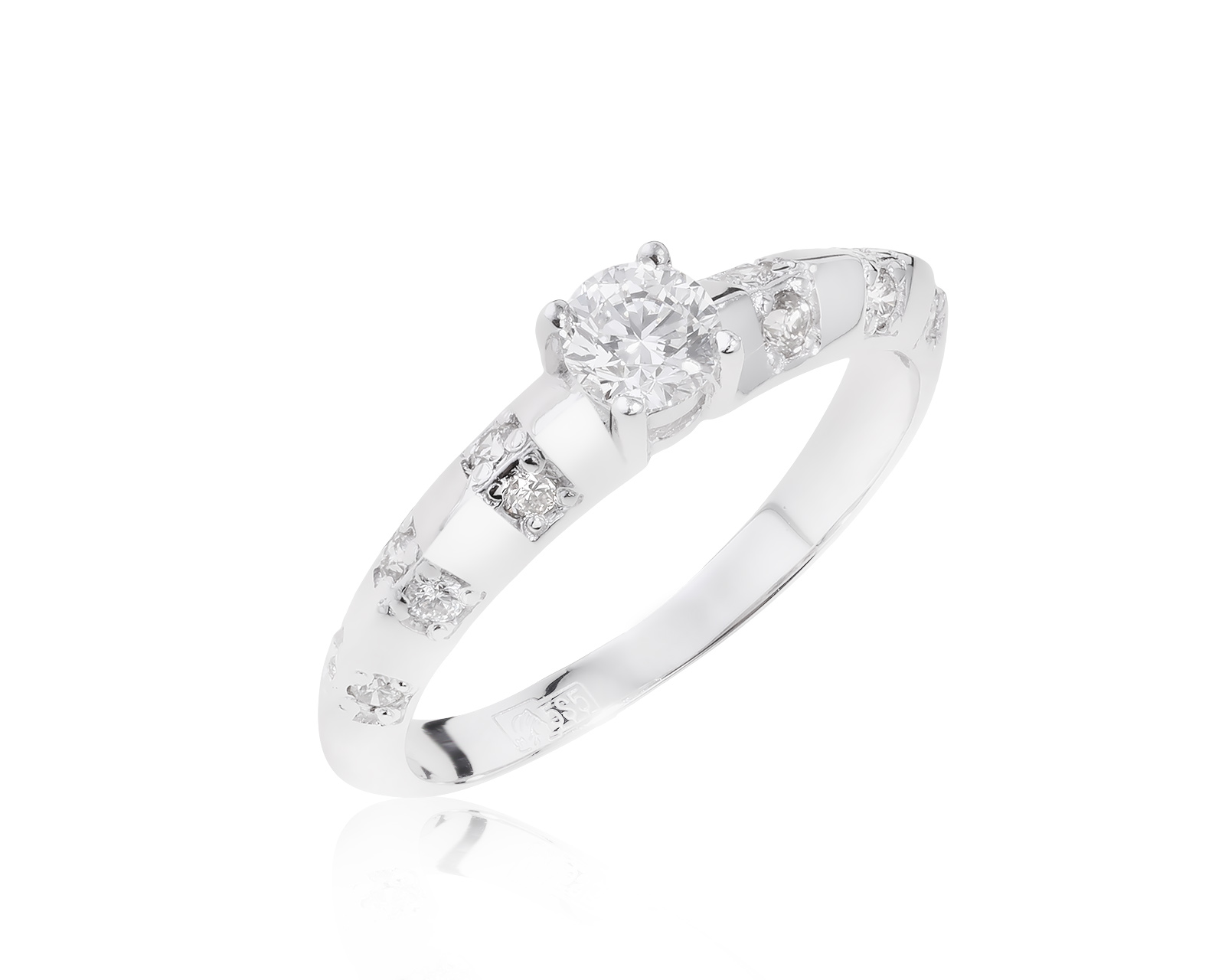 Изящное золотое кольцо с бриллиантами 0.39ct 220222/7