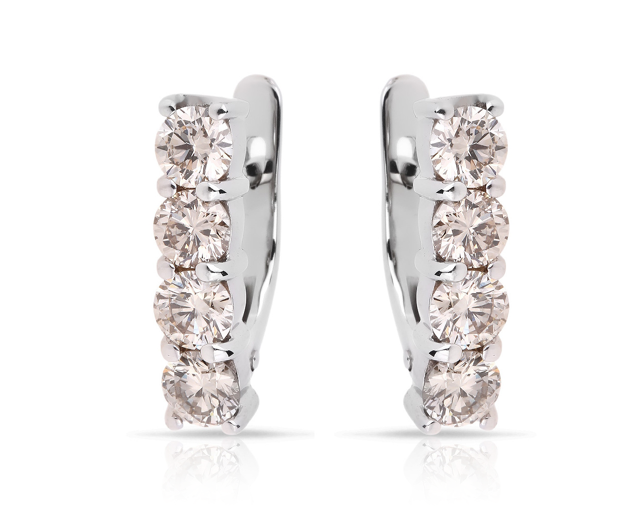 Изысканные золотые серьги с бриллиантами 1.67ct 120618/6