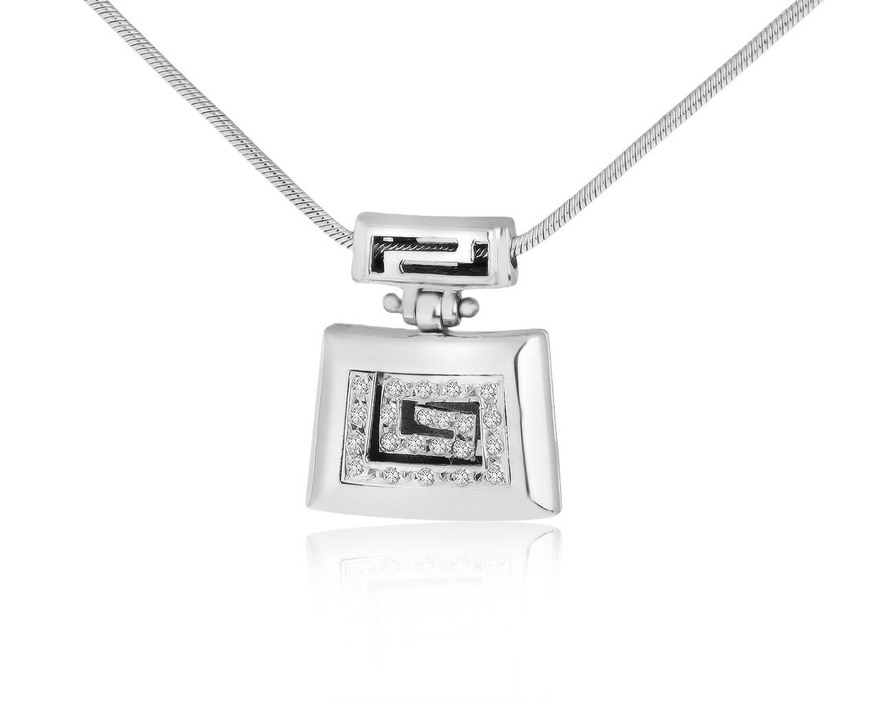 Стильный золотой кулон с бриллиантами 0.11 ct 080221/1 Стильный золотой кулон с бриллиантами 0.11 ct 080221/1