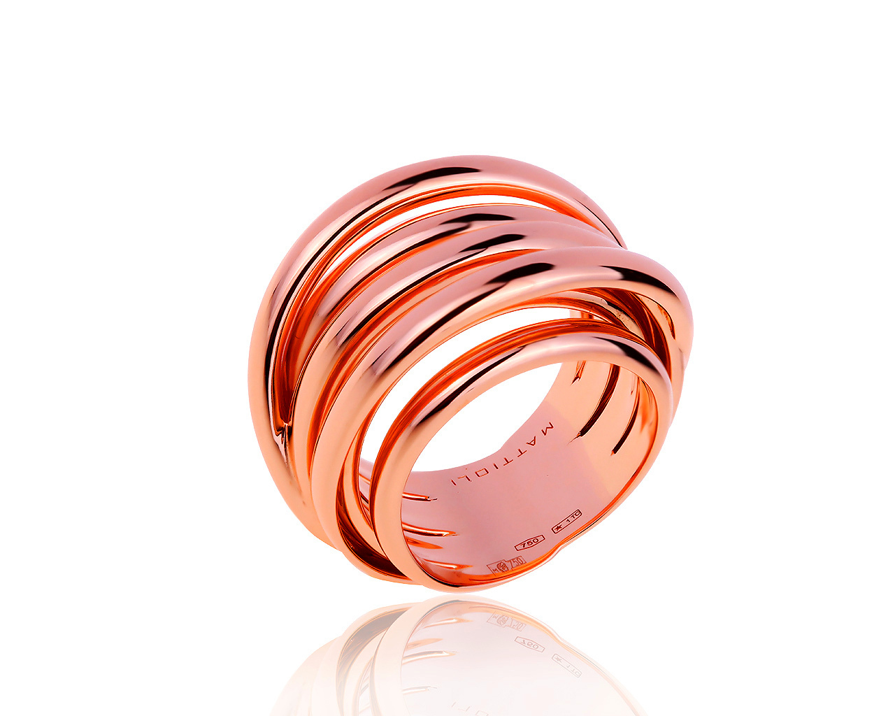 Оригинальное золотое кольцо Mattioli 270919/17