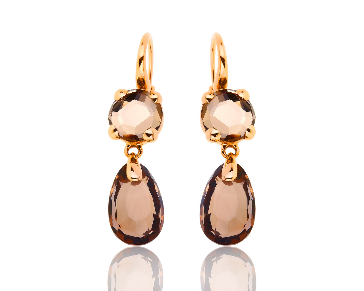 Золотые серьги с дымчатым кварцем Pomellato Lola 220918/1