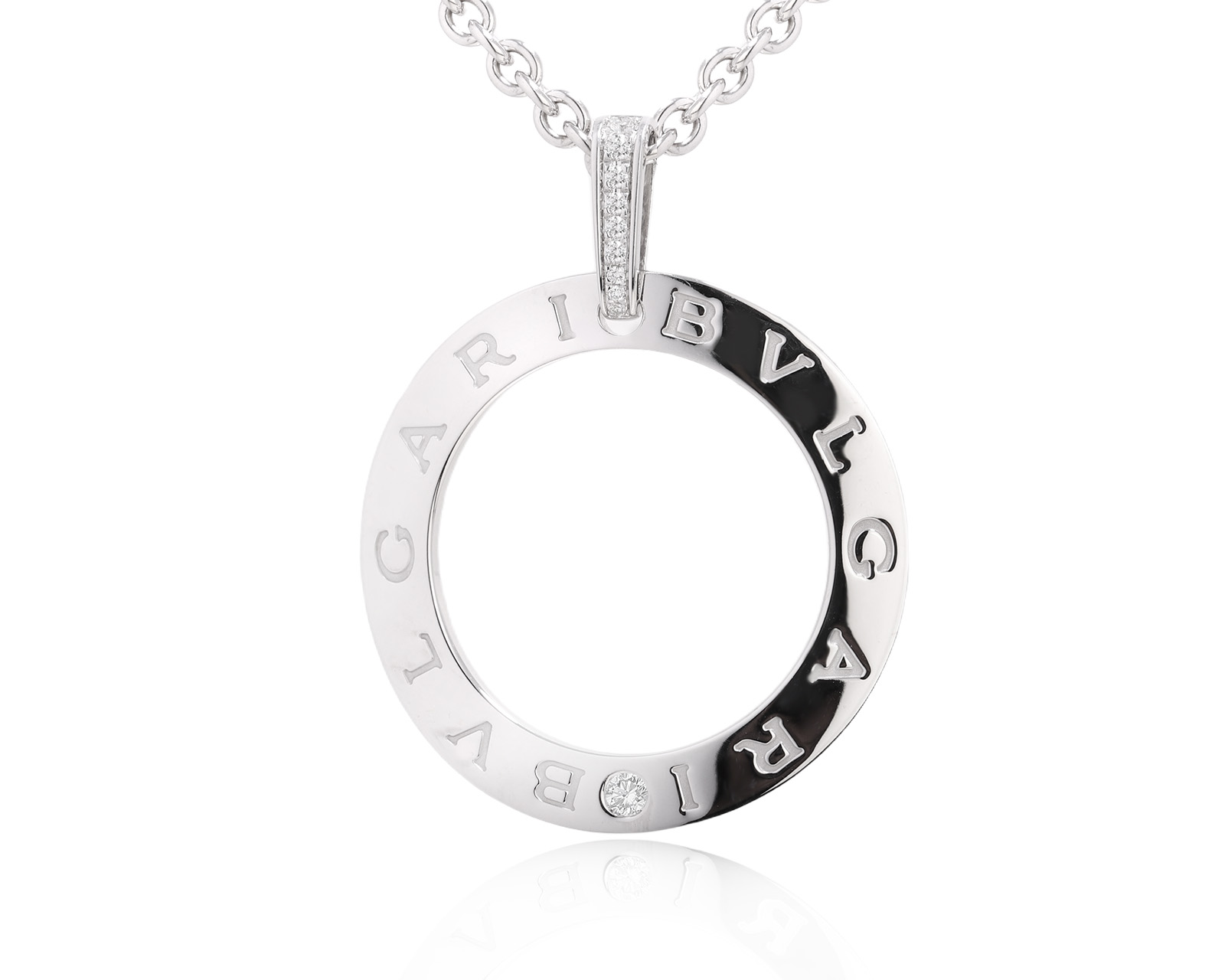 Оригинальное золотое колье с бриллиантами 0.20ct Bvlgari