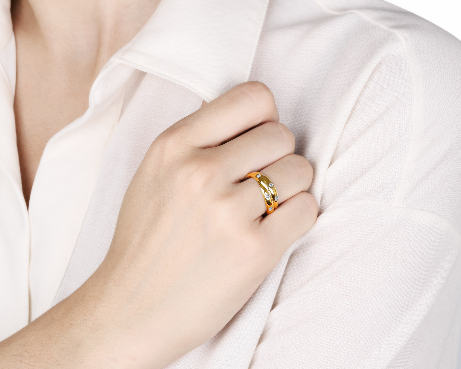 Оригинальное золотое кольцо с бриллиантами 0.30ct Tiffany&Co Etoil