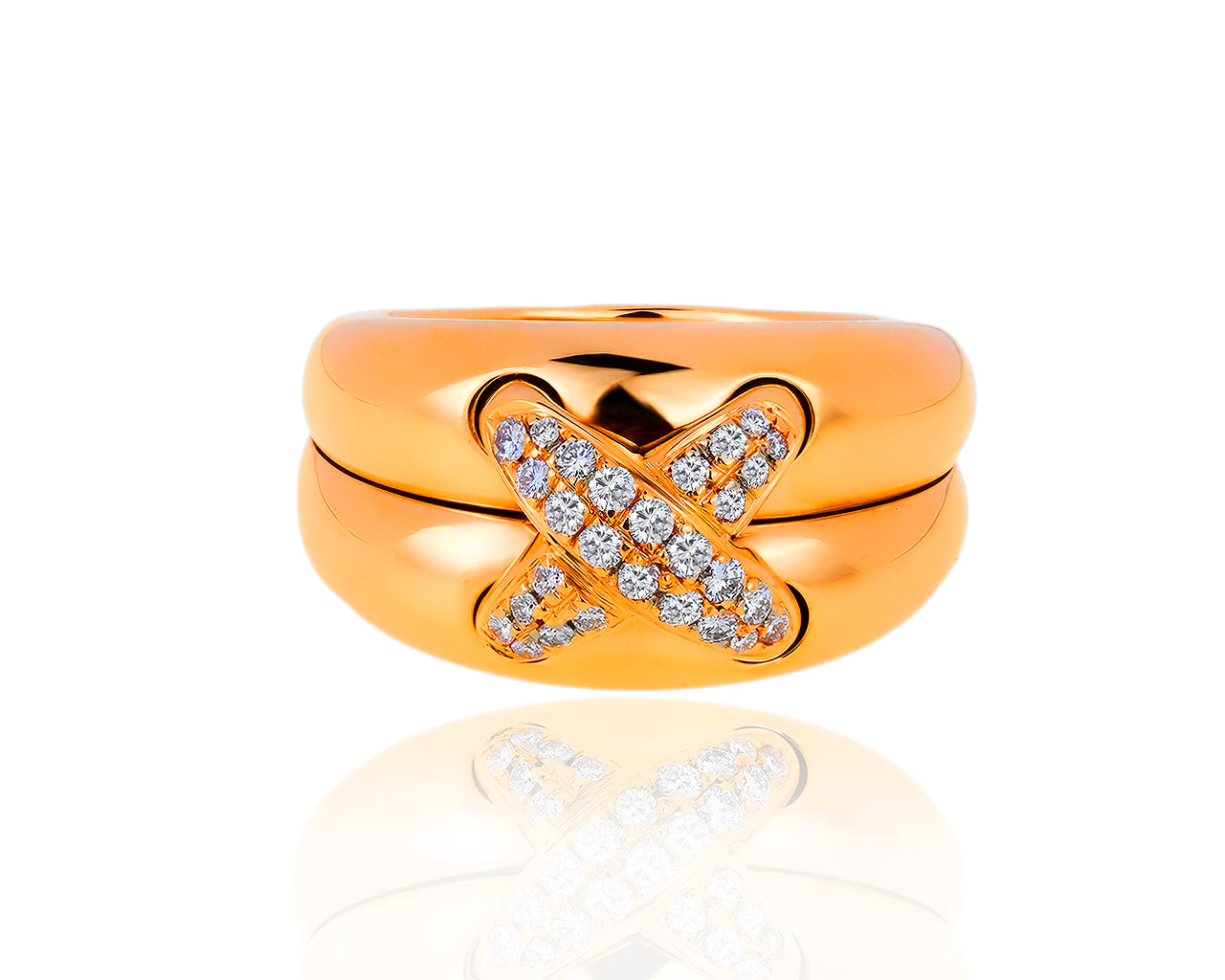 Золотое кольцо с бриллиантами 0.32ct Chaumet Liens