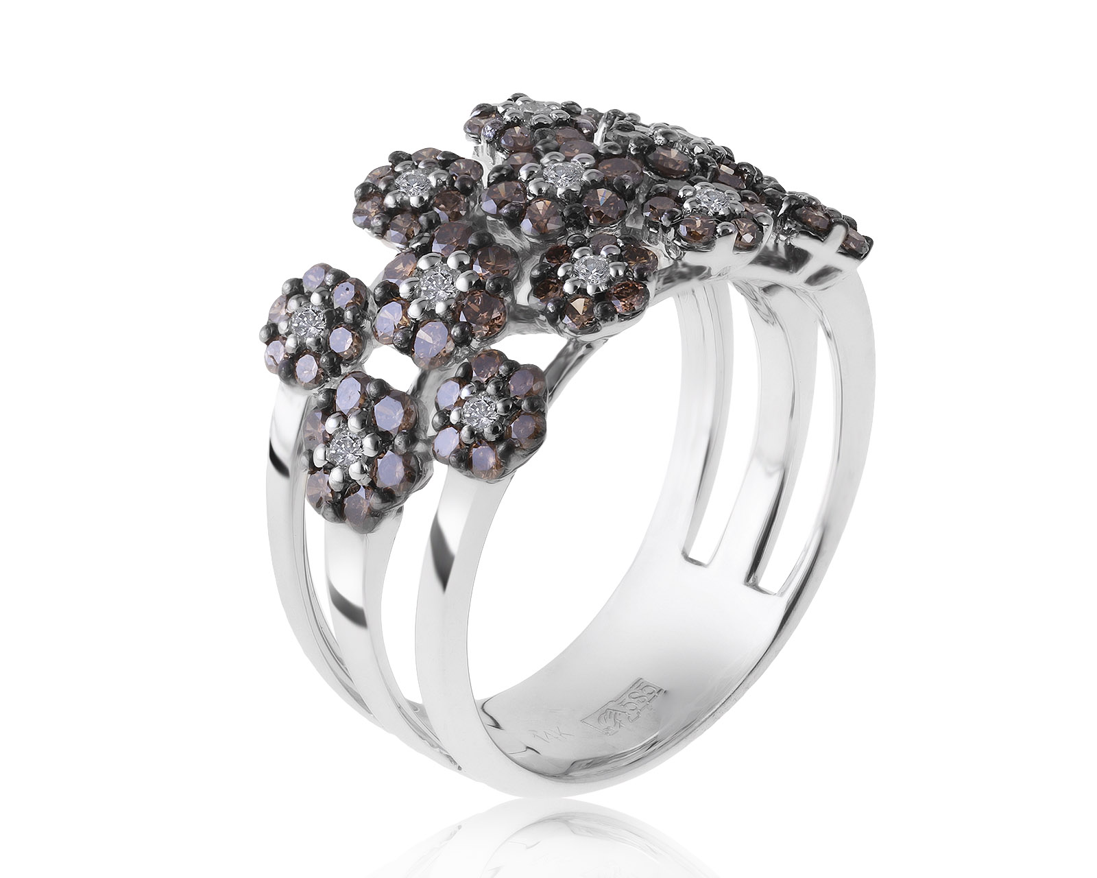 Превосходное золотое кольцо с бриллиантами 1.30ct 160821/4