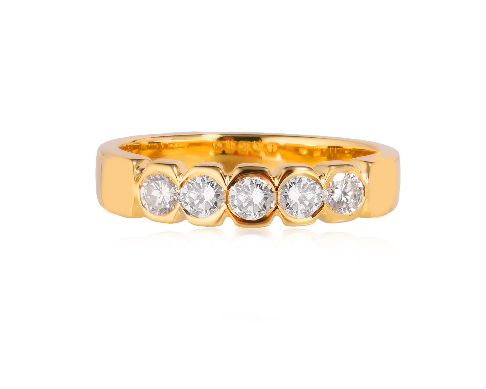 Оригинальное золотое кольцо с бриллиантами 0.55ct Damiani