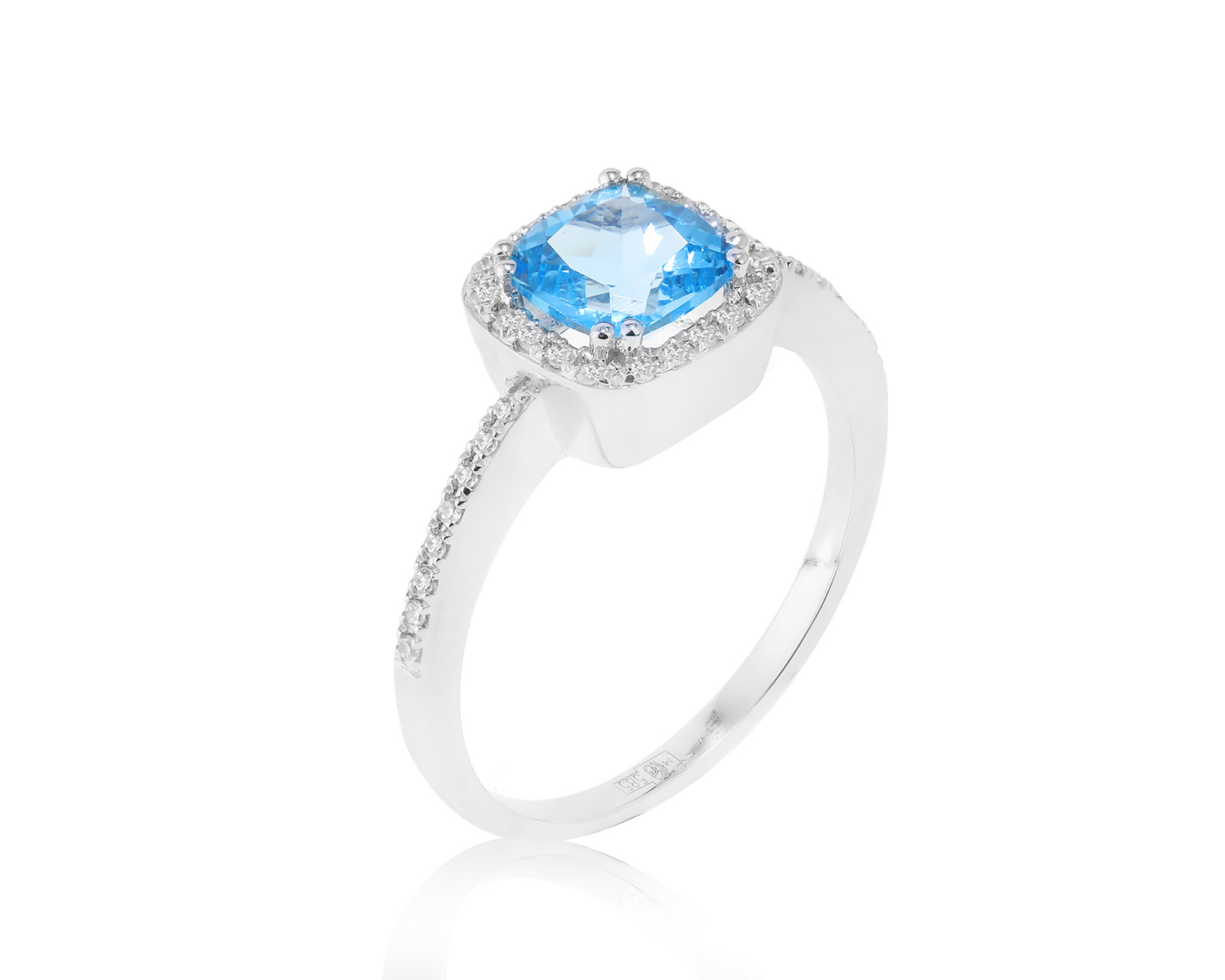 Красивое золотое кольцо с топазом 1.10ct 110523/5