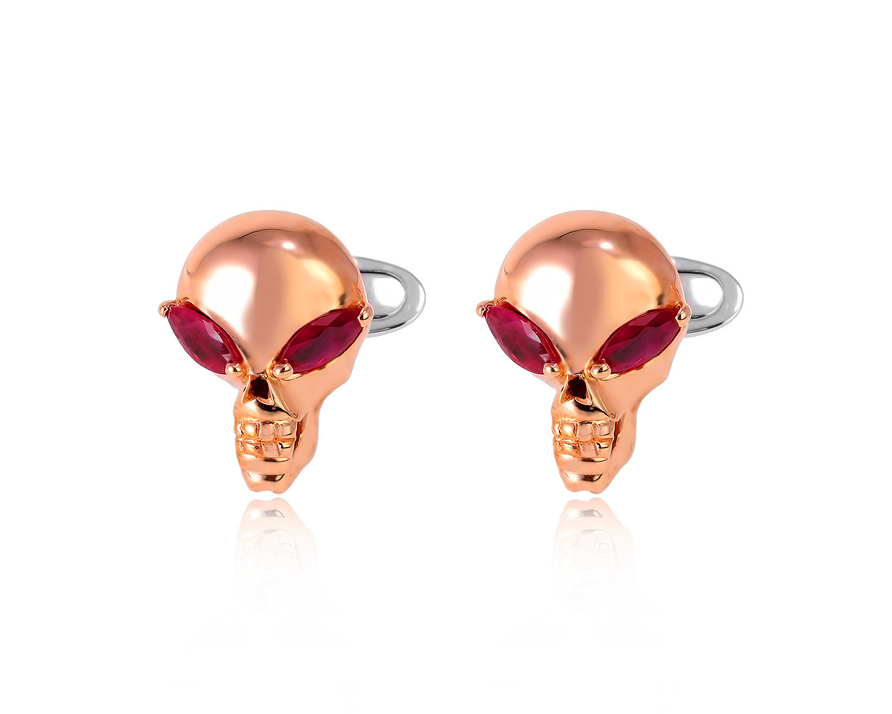 Оригинальные золотые запонки с рубинами 1.25ct Paolo Piovan 220121/1 Оригинальные золотые запонки с рубинами 1.25ct Paolo Piovan 220121/1