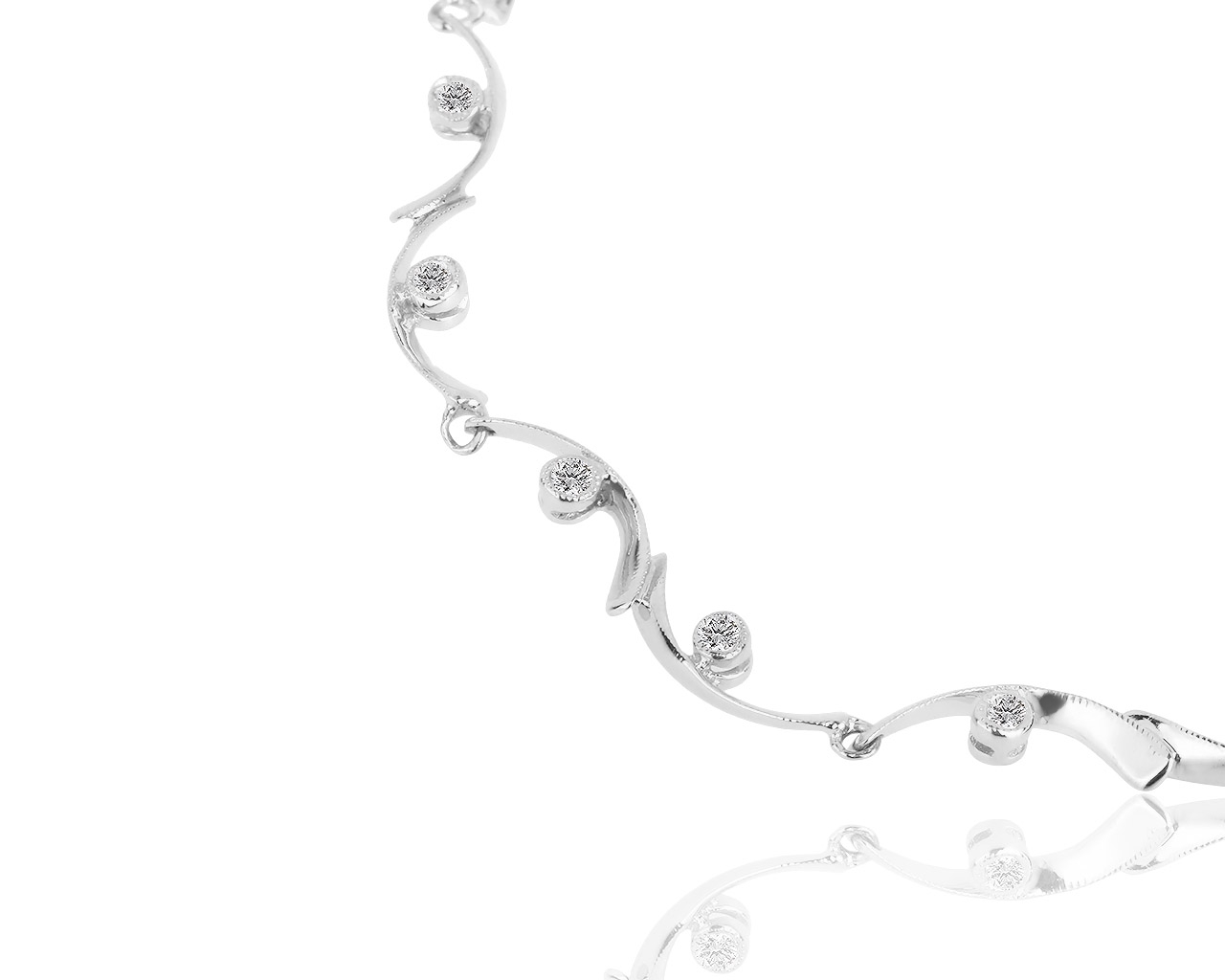 Изящный золотой браслет с бриллиантами 0.35ct 271017/6