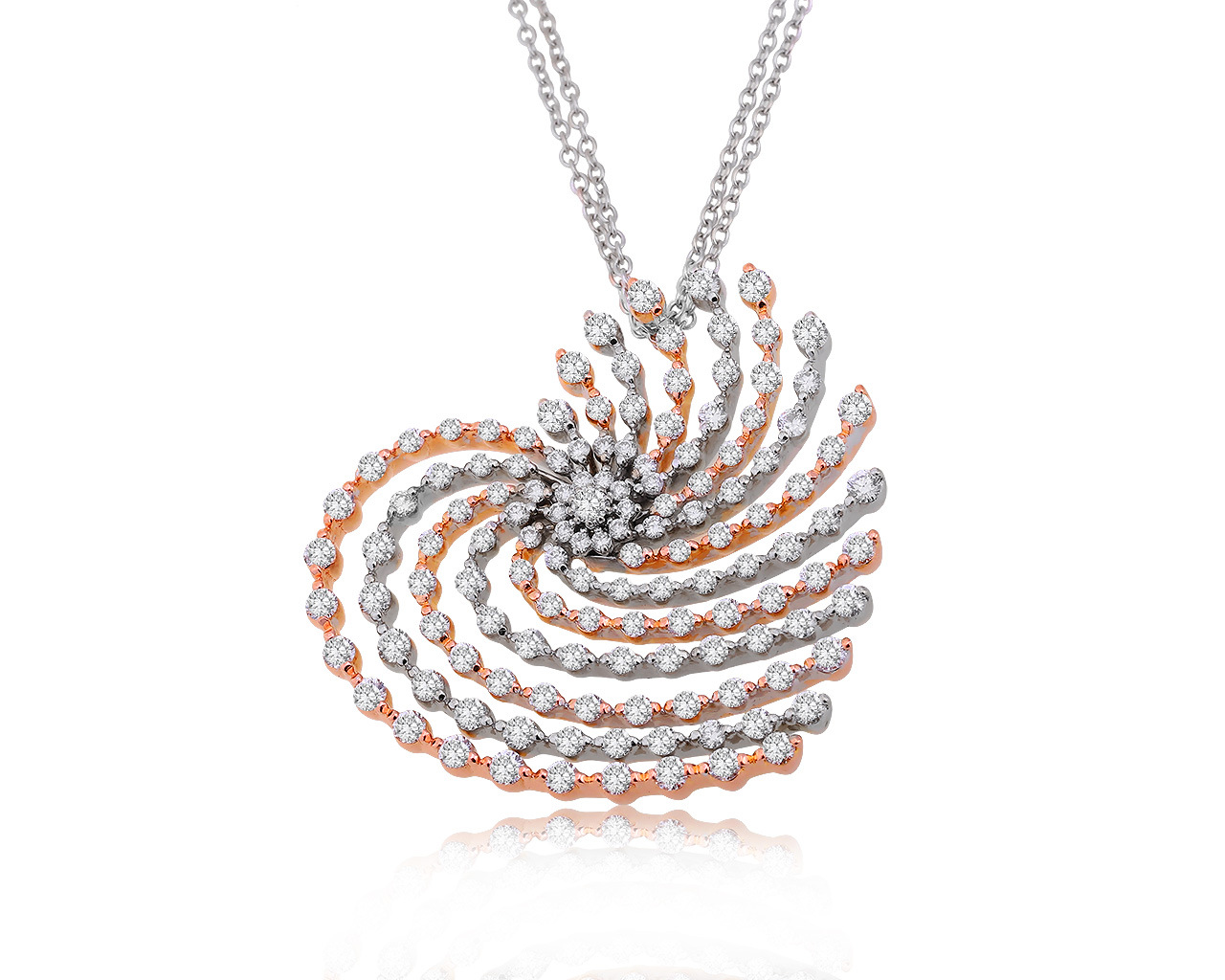 Оригинальный золотой кулон с бриллиантами 2.30ct Alfieri & St.John 021120/4