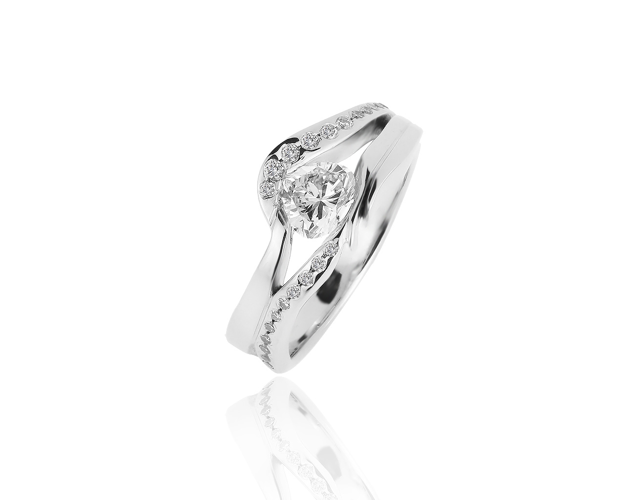 Престижное золотое кольцо с бриллиантами 0.60ct 230419/4