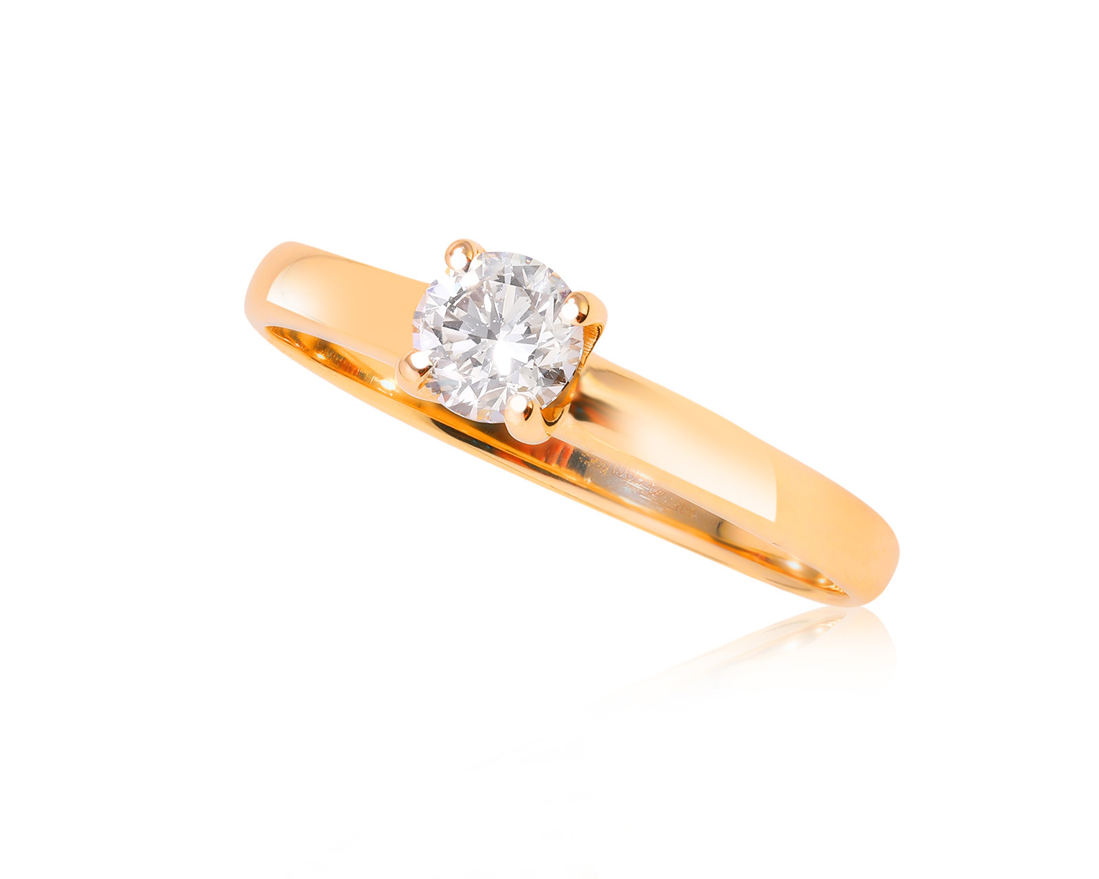 Золотое кольцо с бриллиантом 0.46ct 221024/12