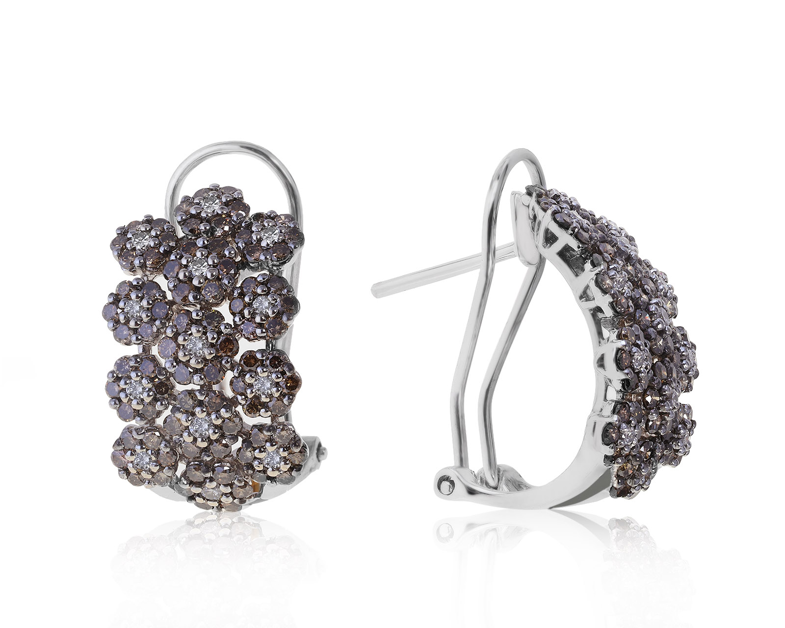 Женственные золотые серьги с бриллиантами 2.37ct 160821/5