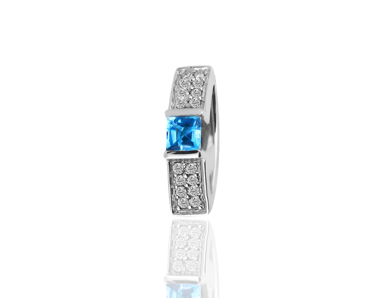 Золотая подвеска с топазом и бриллиантами 0.12ct 080518/16 Золотая подвеска с топазом и бриллиантами 0.12ct 080518/16