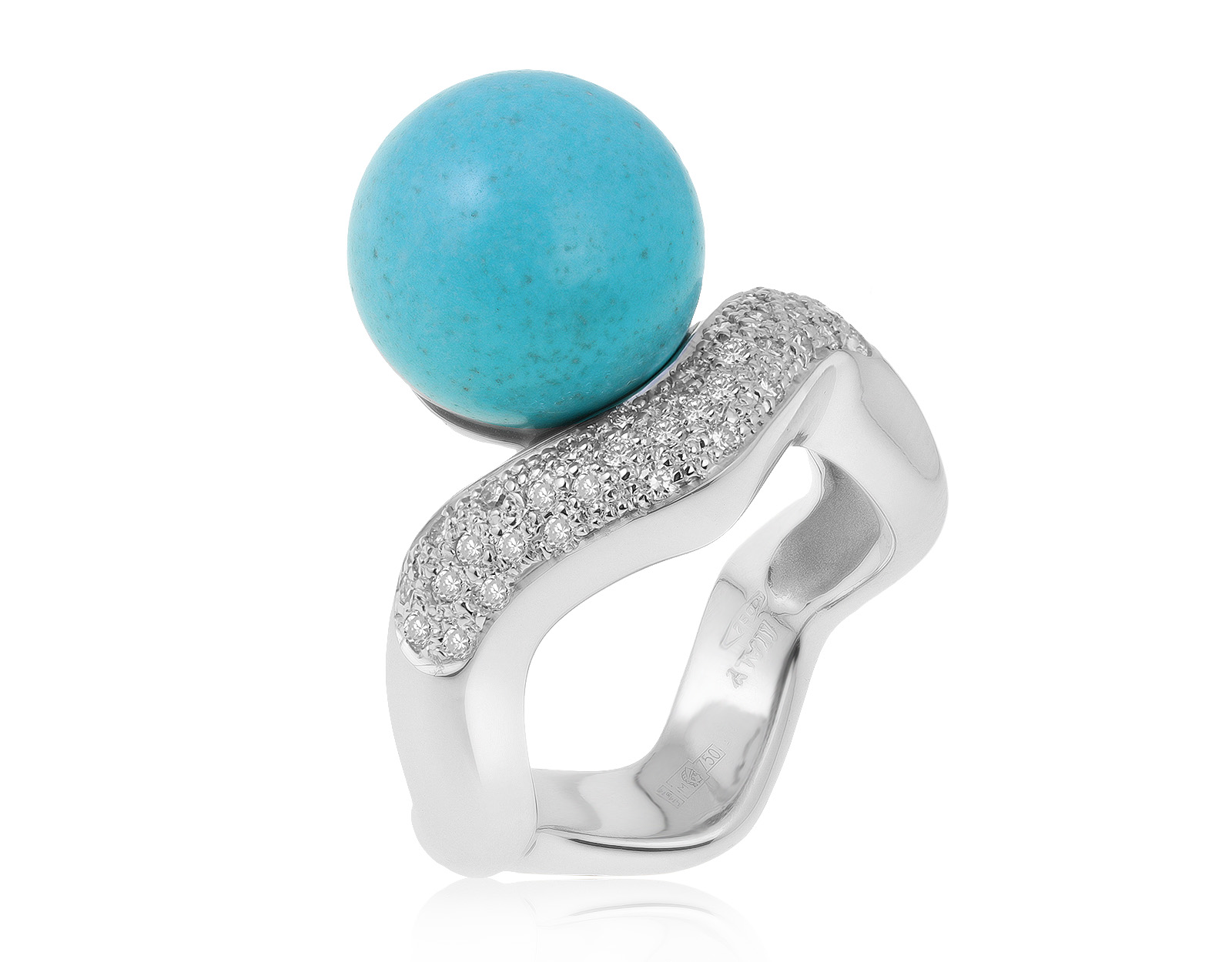 Оригинальное золотое кольцо с бирюзой 14.32ct Antonini 030621/1 Оригинальное золотое кольцо с бирюзой 14.32ct Antonini 030621/1