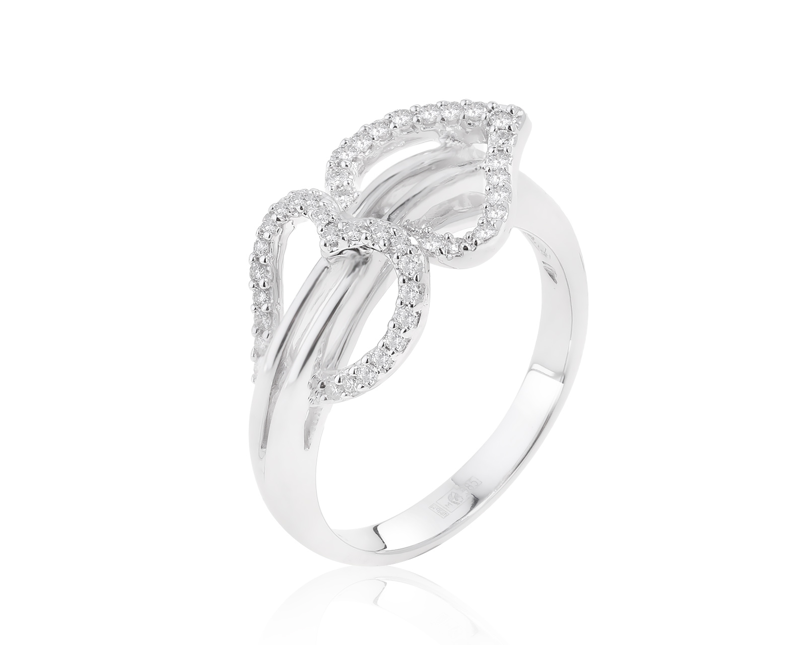 Изящное золотое кольцо с бриллиантами 0.21ct 180222/1