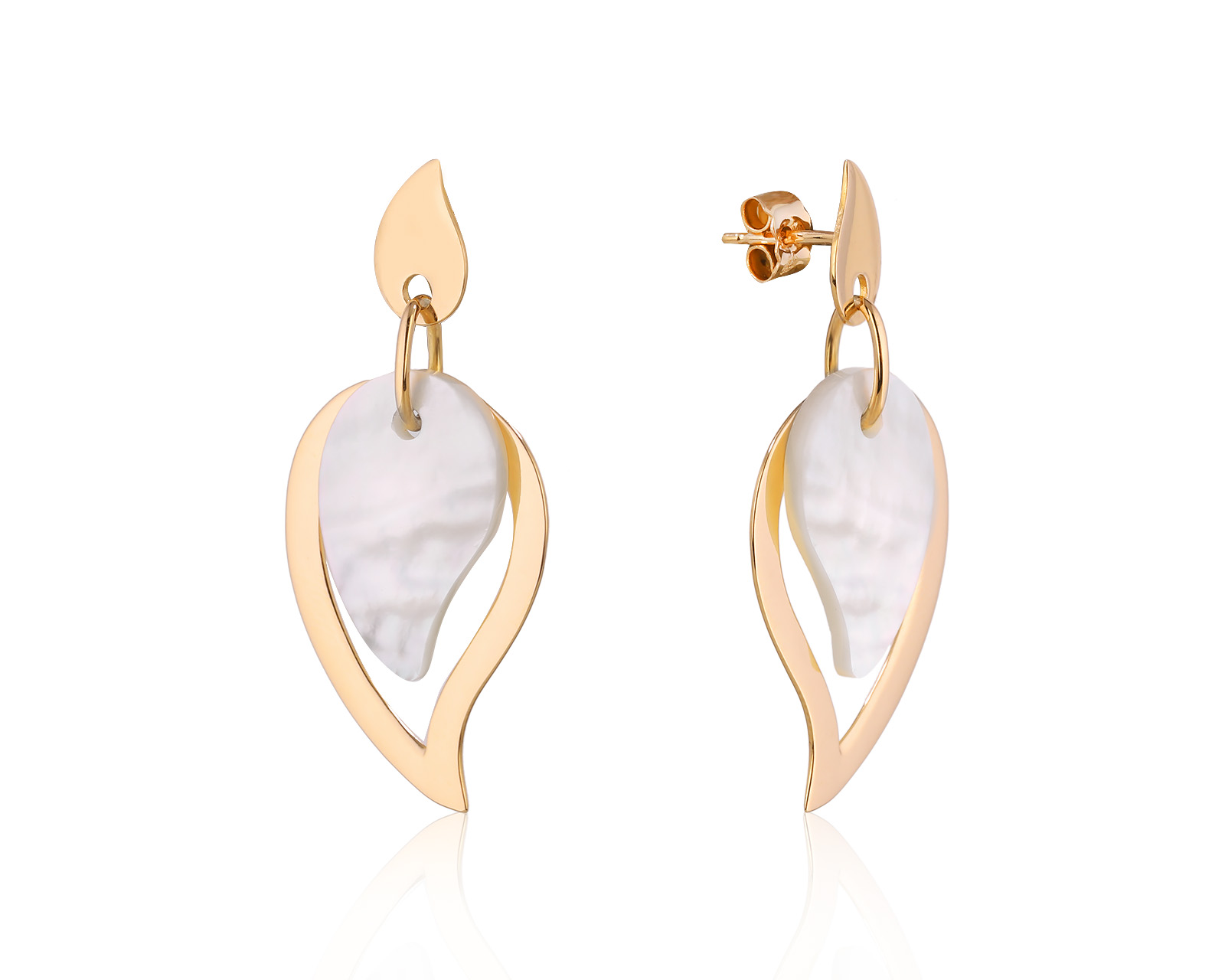 Оригинальные золотые серьги Cacharel 040422/4