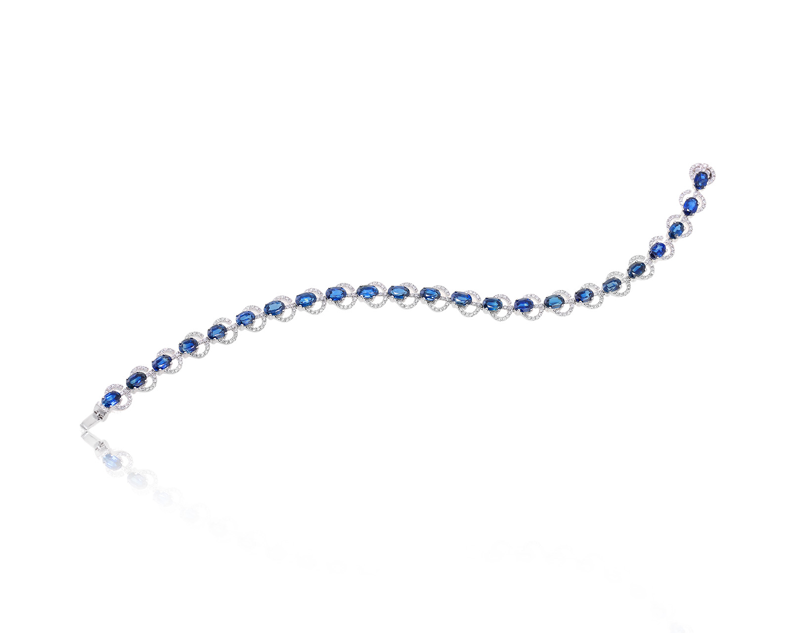 Золотой браслет с сапфирами 8.55ct 230823/4
