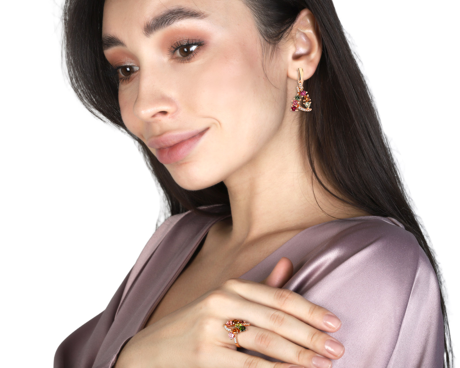 Оригинальное золотое кольцо с турмалинами 2.54ct Maxim Demidov