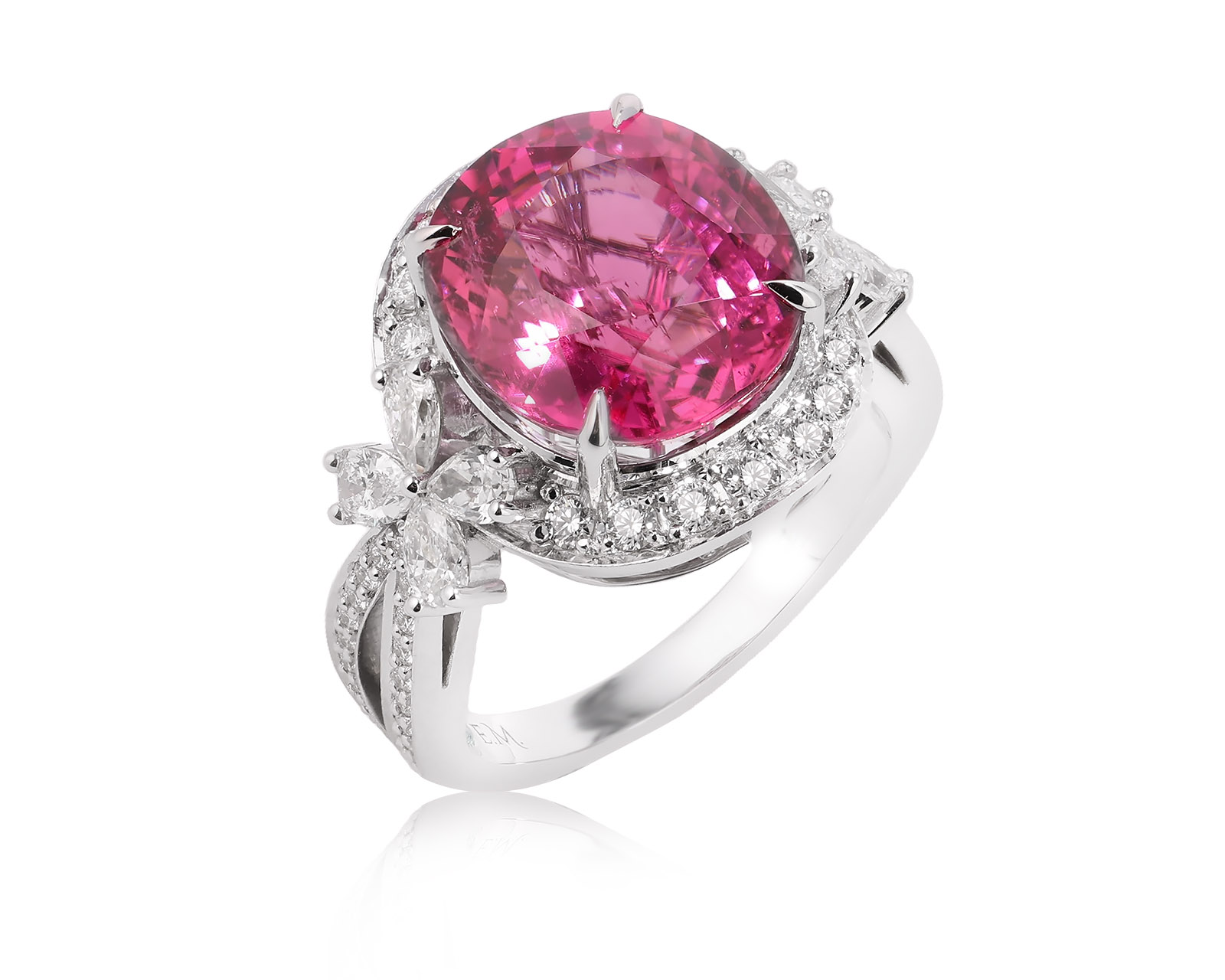 Золотое кольцо с турмалином 7.39ct и бриллиантами 1.20ct Evgeny Matveev 260326/Б258