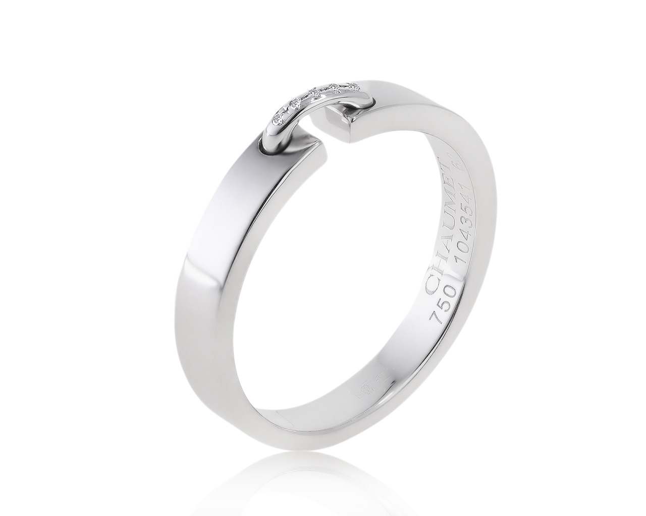 Оригинальное золотое кольцо с бриллиантами 0.02ct Chaumet 240221/2