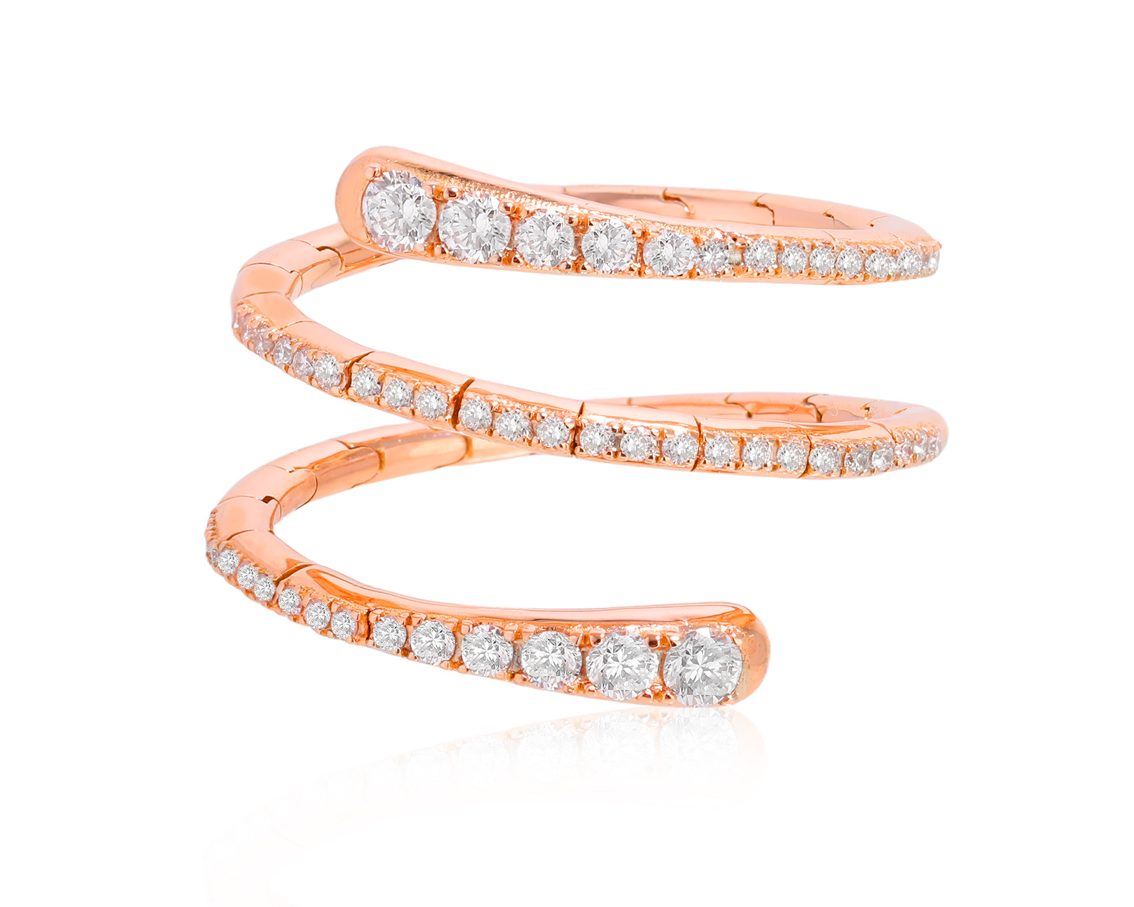 Оригинальное золотое кольцо с бриллиантами 0.53ct Roberto Bravo