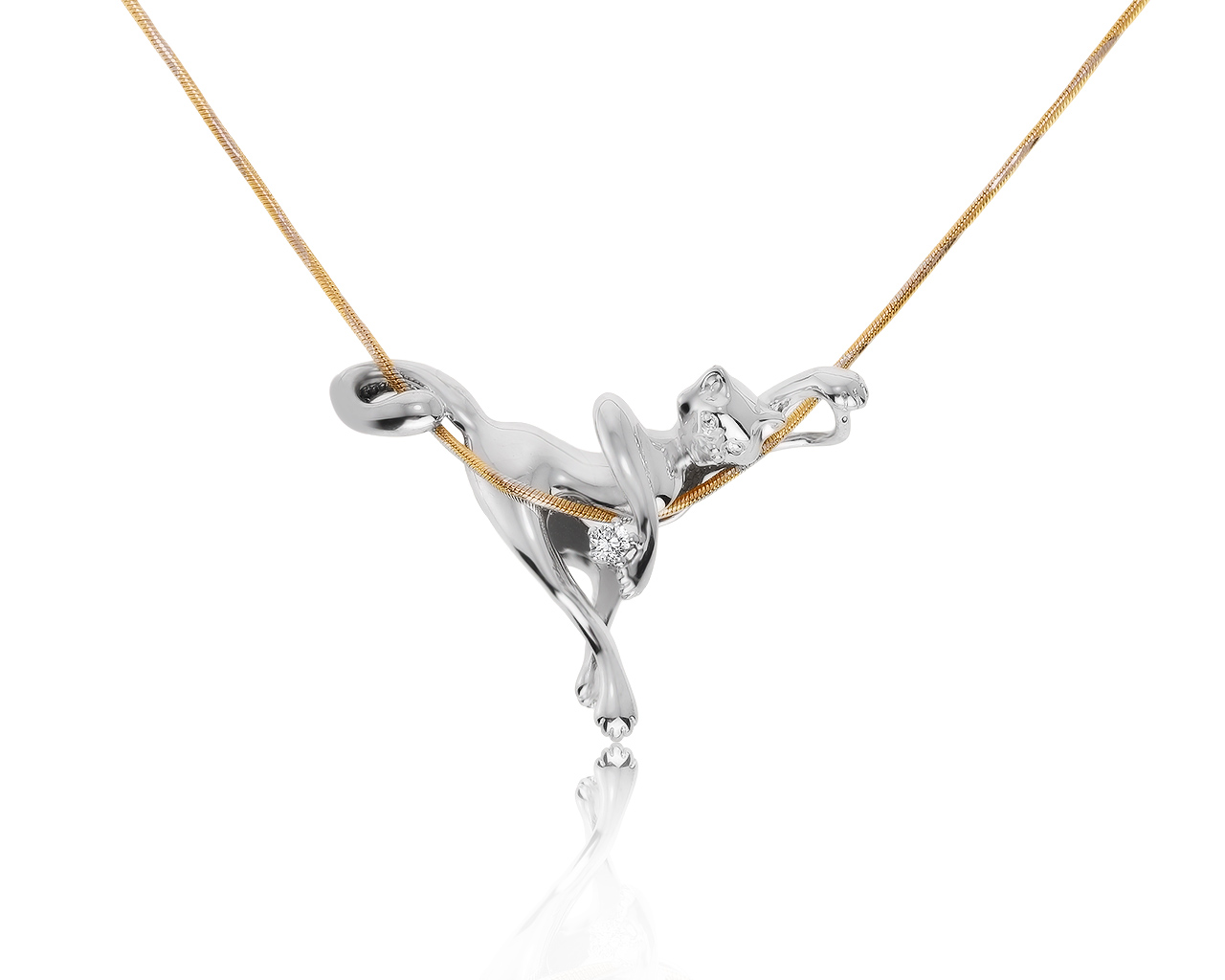 Женственный золотой кулон с бриллиантом 0.05ct 060321/1