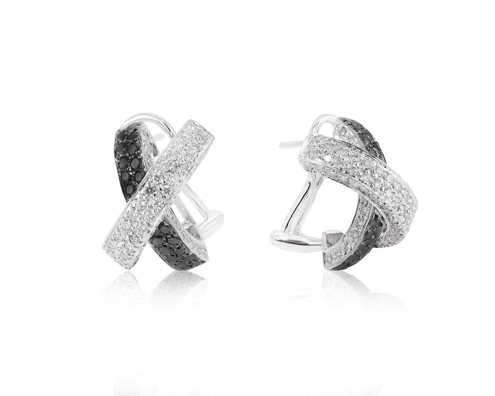 Золотые серьги с бриллиантами 2.97ct 110723/2