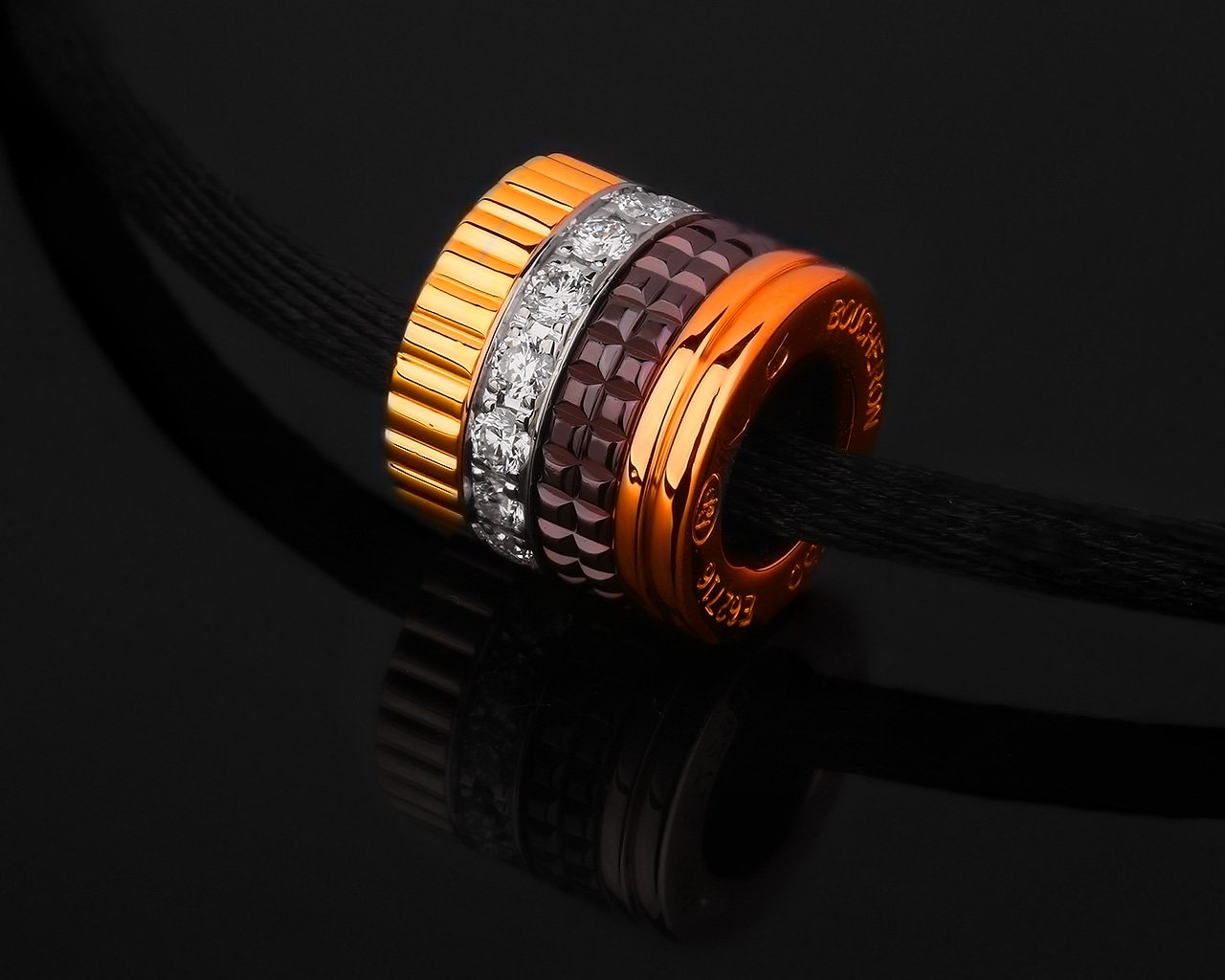 Золотая подвеска с бриллиантами Boucheron Quatre 170118/2