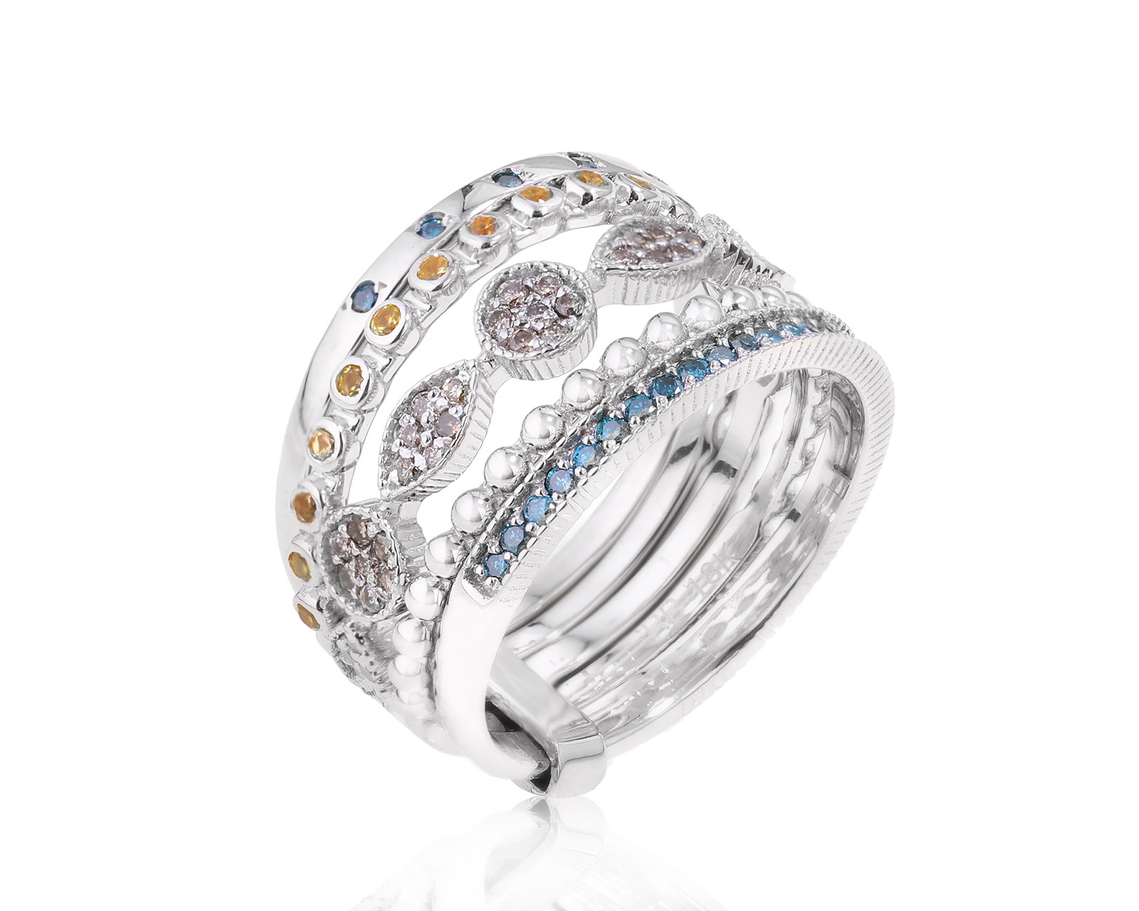 Оригинальное золотое кольцо с бриллиантами 0.38ct Roberto Bravo Diamant Love 080424/7