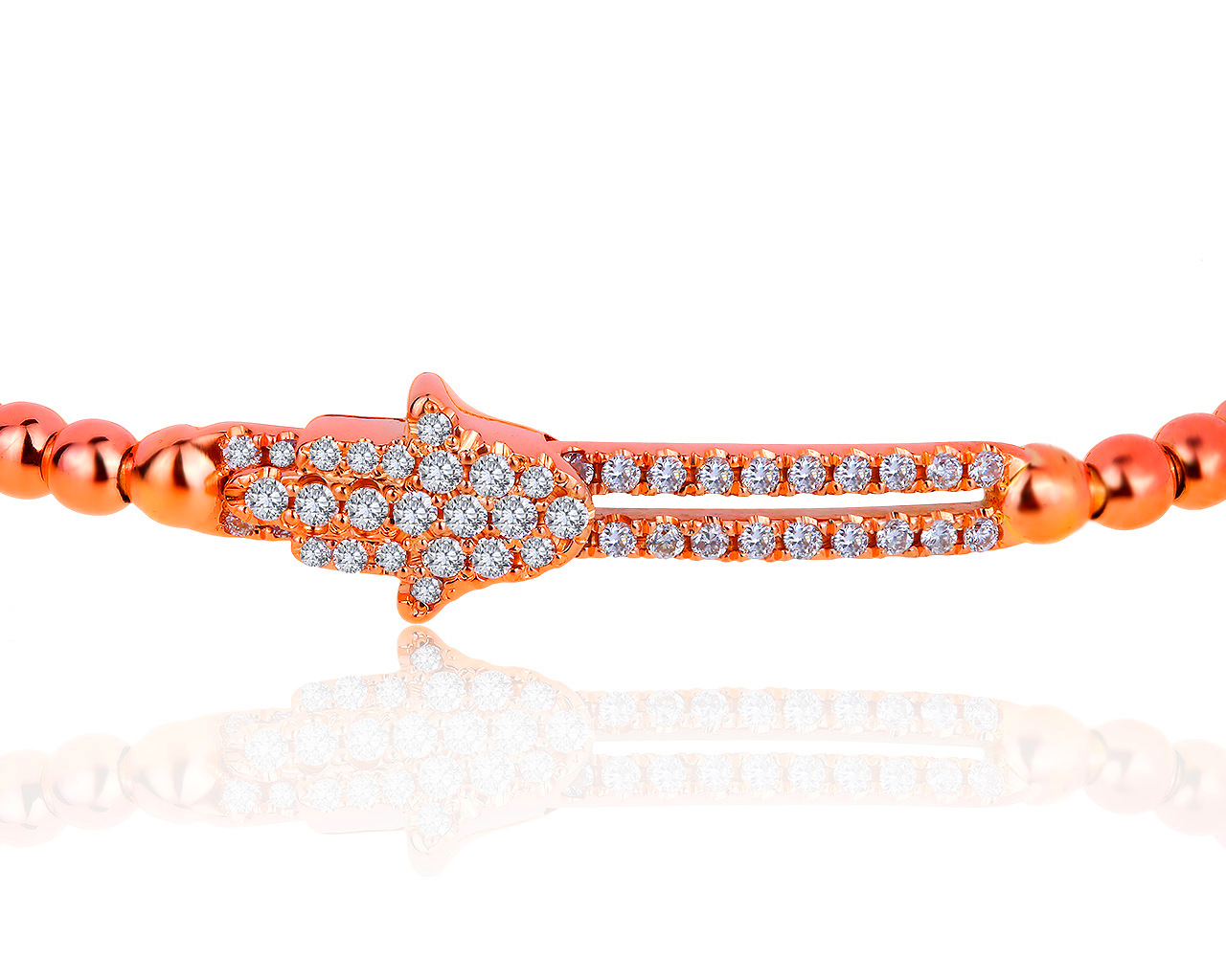 Достойный золотой браслет с бриллиантами 0.37ct