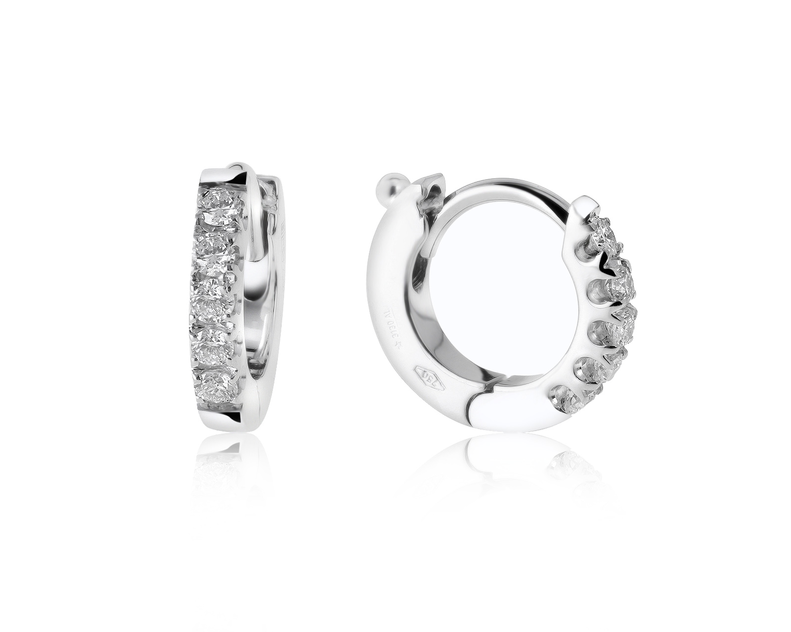 Оригинальные золотые серьги с бриллиантами 0.25ct Crivelli 010621/4