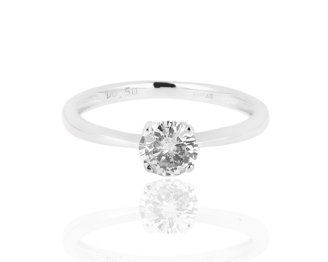 Помолвочное золотое кольцо с бриллиантом 0.61ct 150817/4