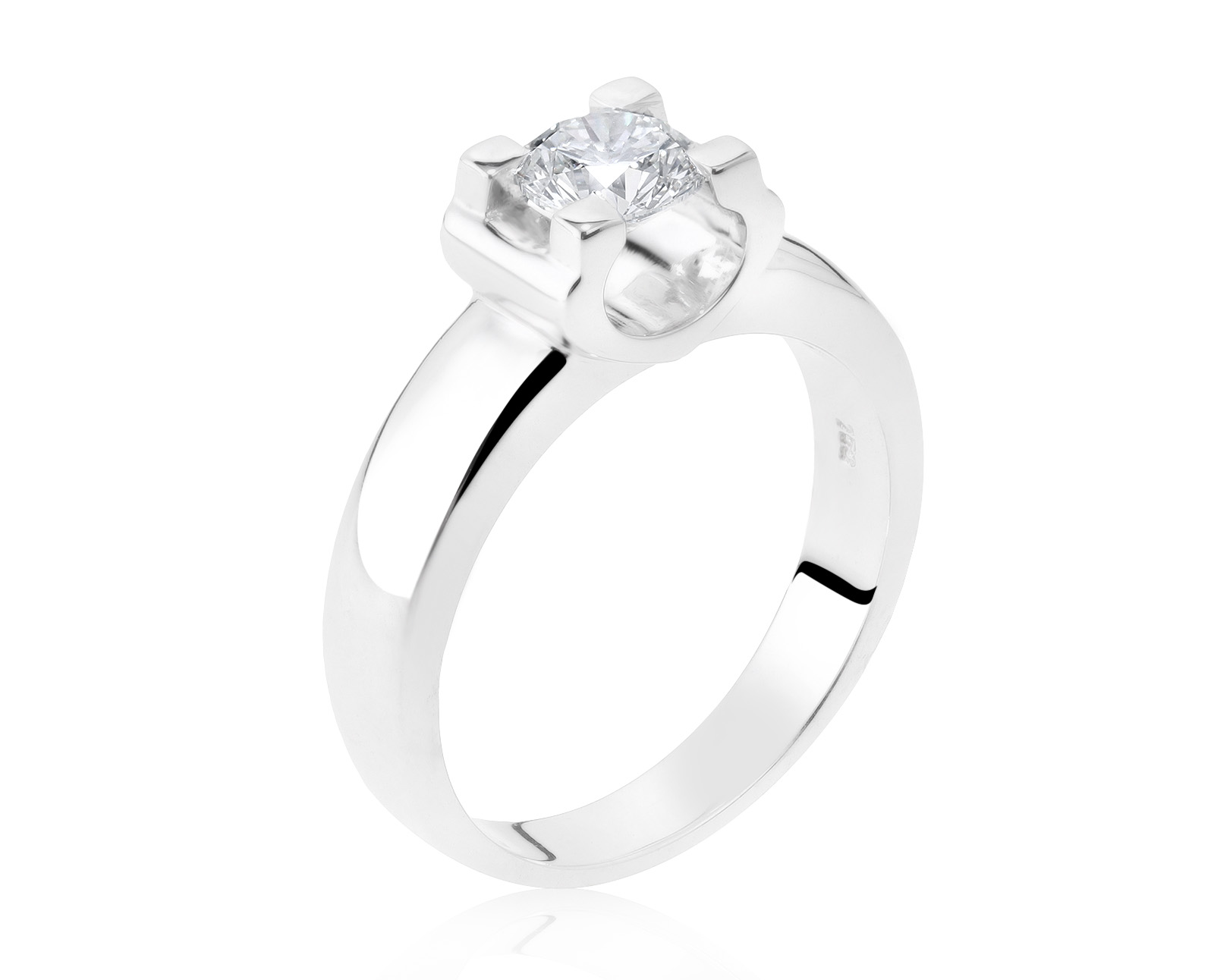 Безупречное золотое кольцо с бриллиантом 0.55ct 020921/1