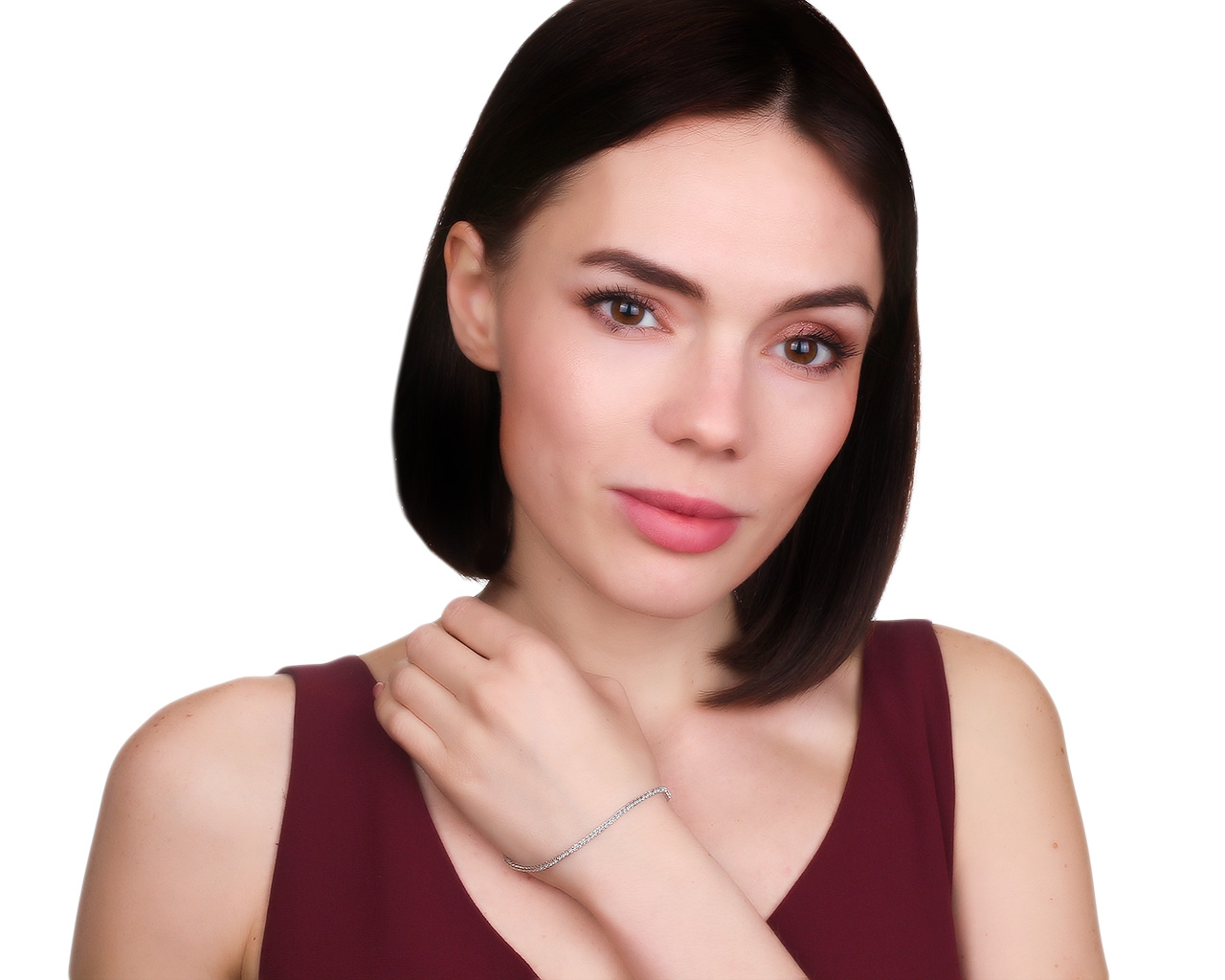 Стильный золотой браслет с бриллиантами 1.00ct