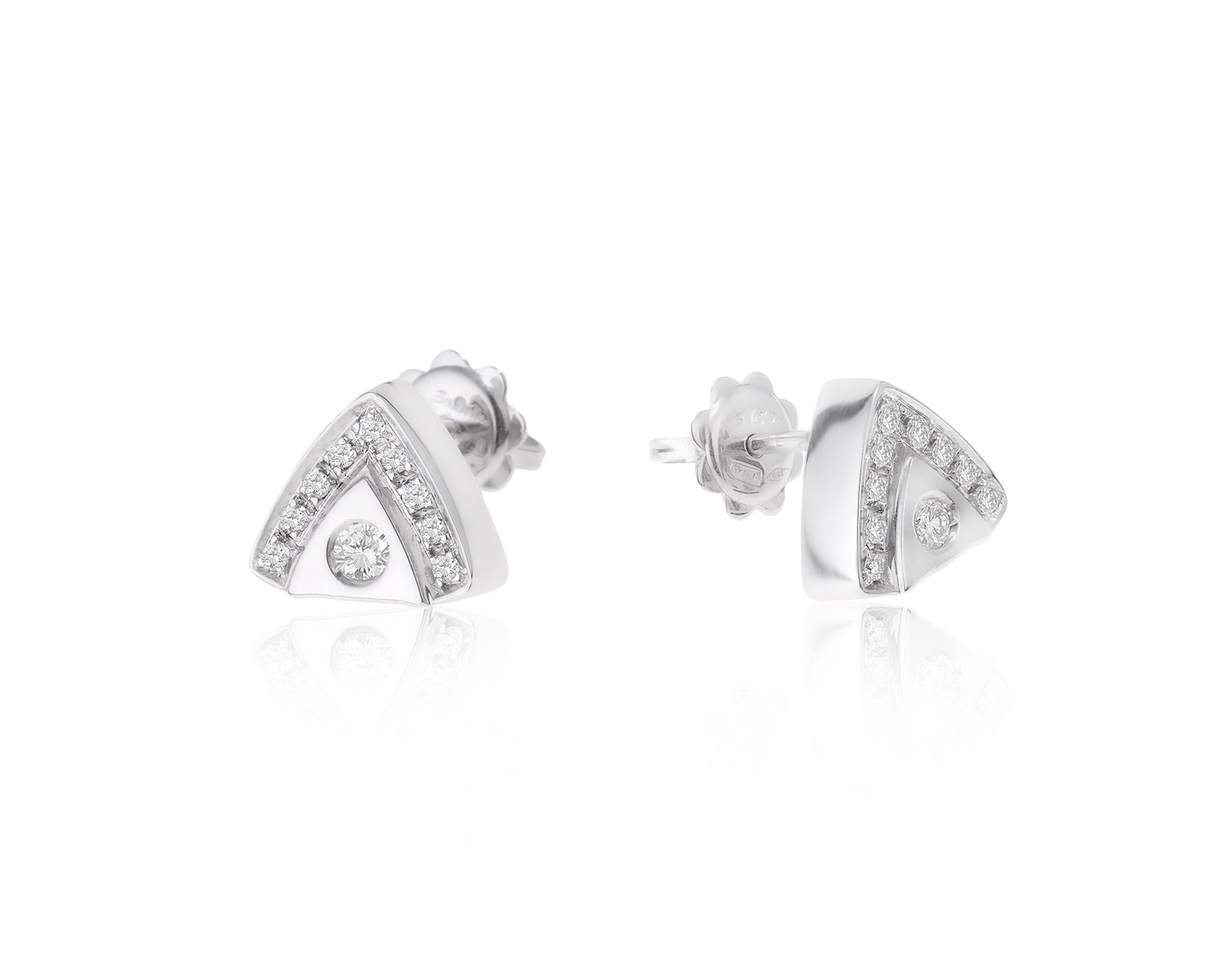 Оригинальные золотые серьги с бриллиантами 0.24ct Salvini 080922/6