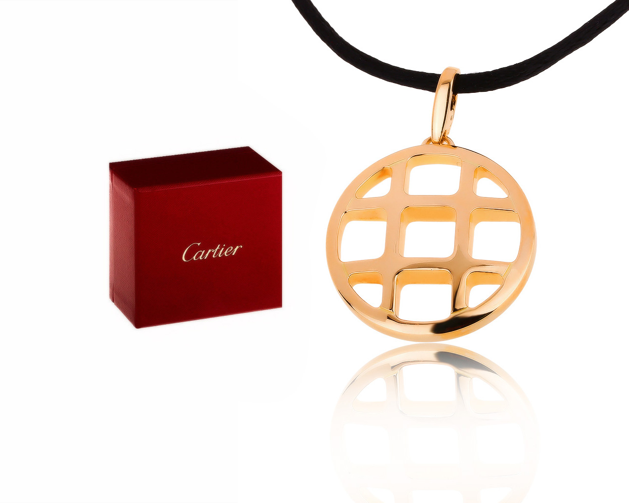 Оригинальный золотой кулон Cartier