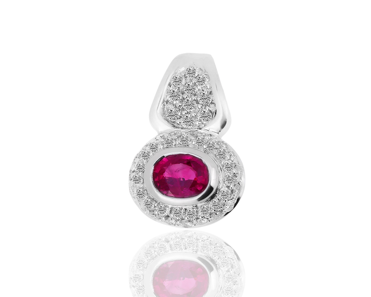 Золотой кулон с рубином 0.51ct и бриллиантами 0.52ct 231118/4 Золотой кулон с рубином 0.51ct и бриллиантами 0.52ct 231118/4