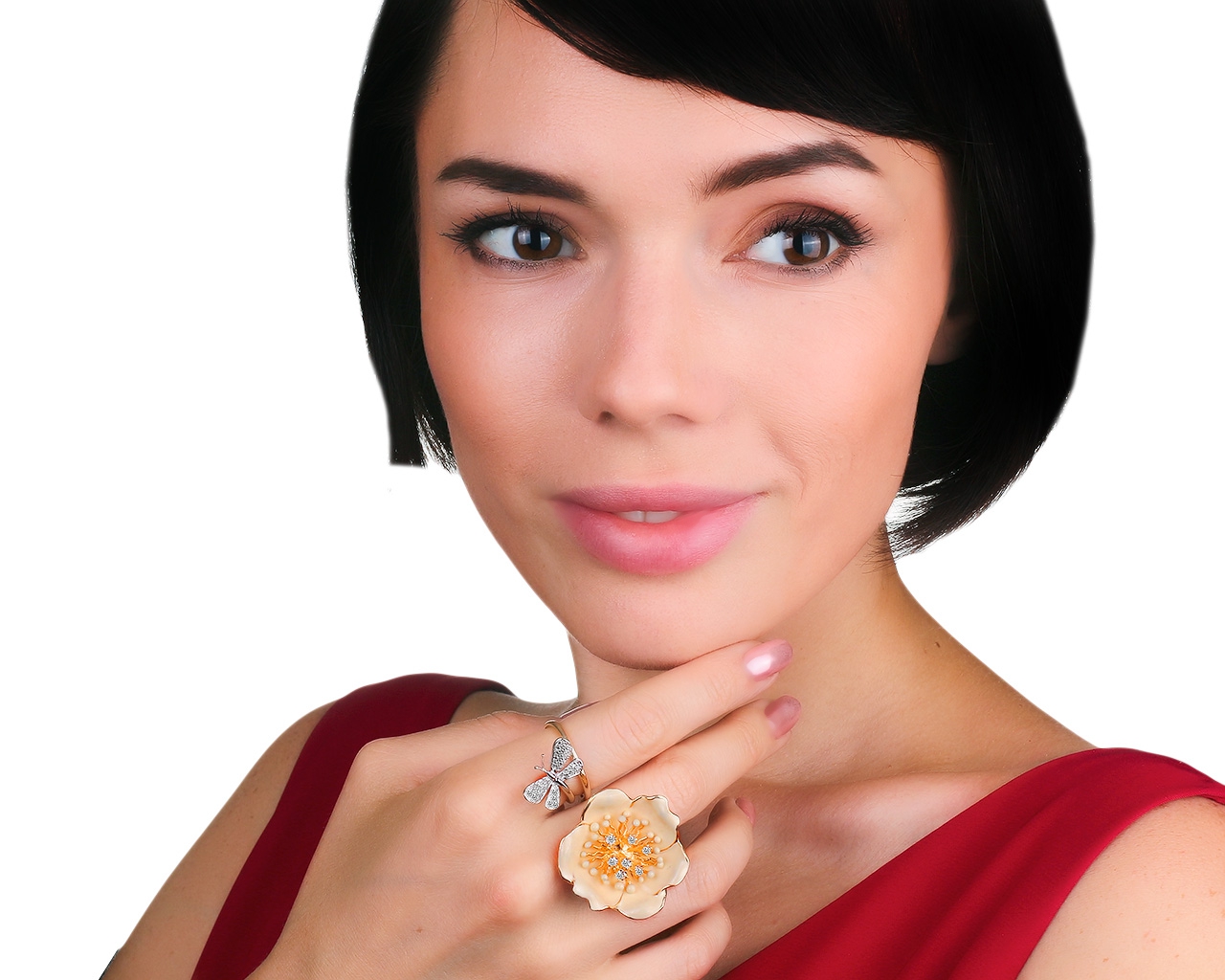 Оригинальное золотое кольцо с бриллиантами Roberto Bravo