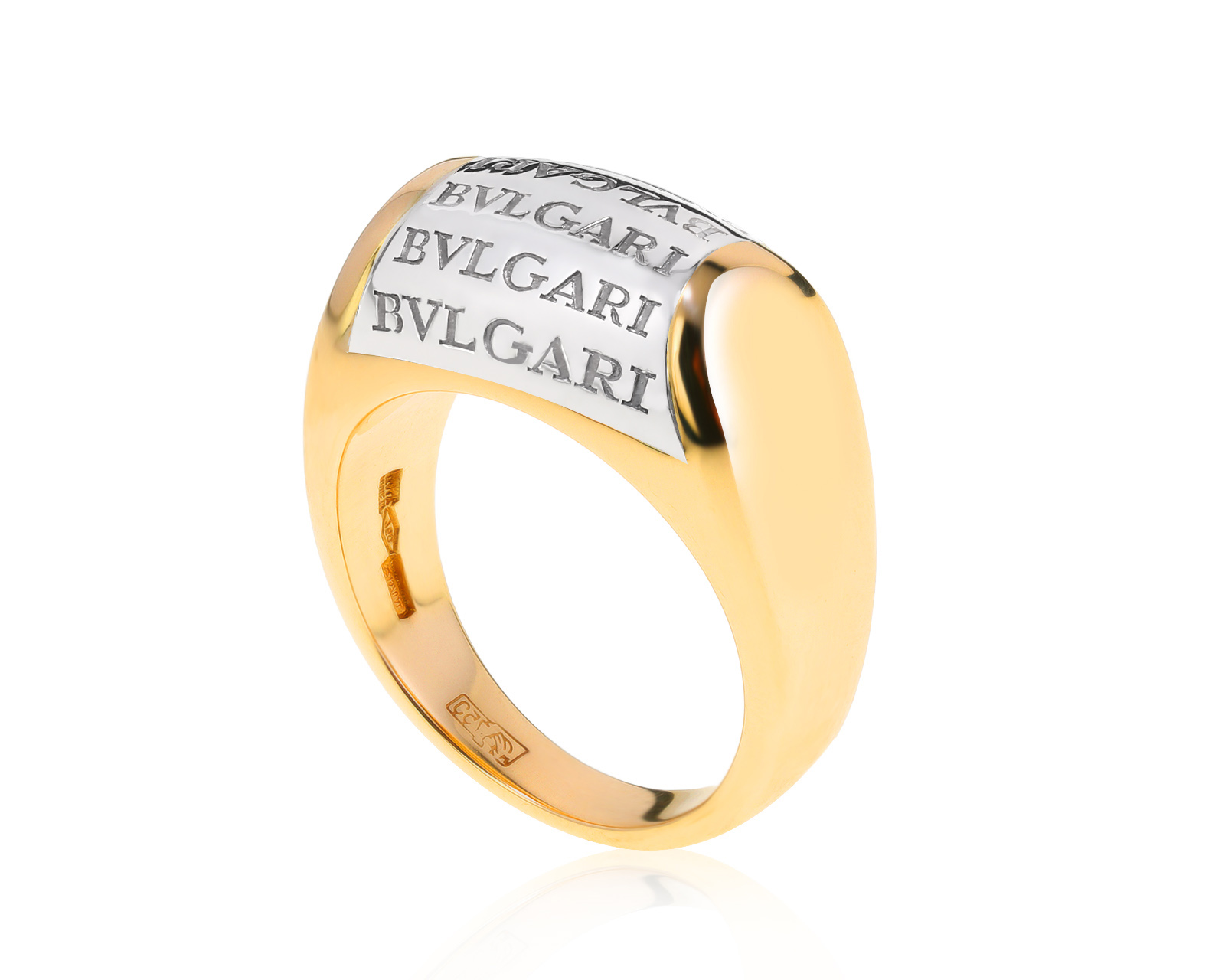 Оригинальное золотое кольцо Bvlgari Tronchetto 290122/2