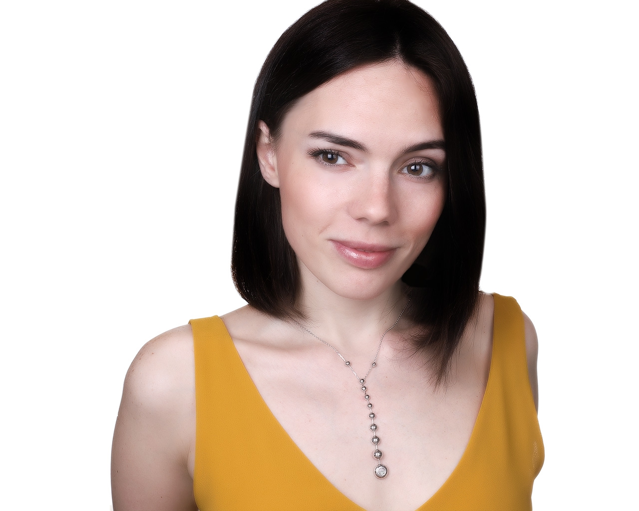 Оригинальное золотое колье с бриллиантом 0.10ct Chopard