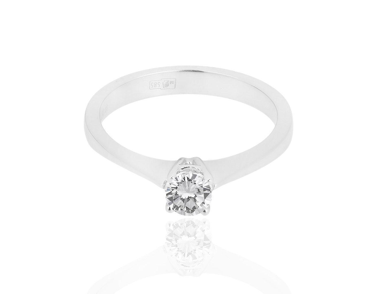 Помолвочное золотое кольцо с бриллиантом 0.30ct 291018/6