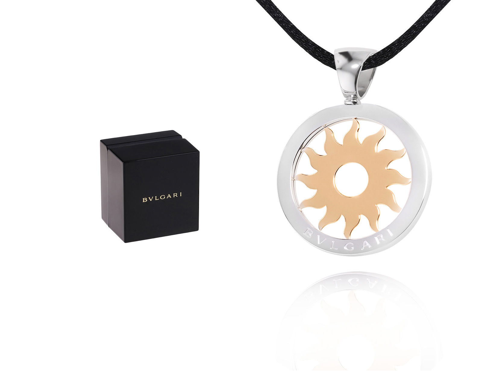 Оригинальный золотой кулон Bvlgari Tondo Sun